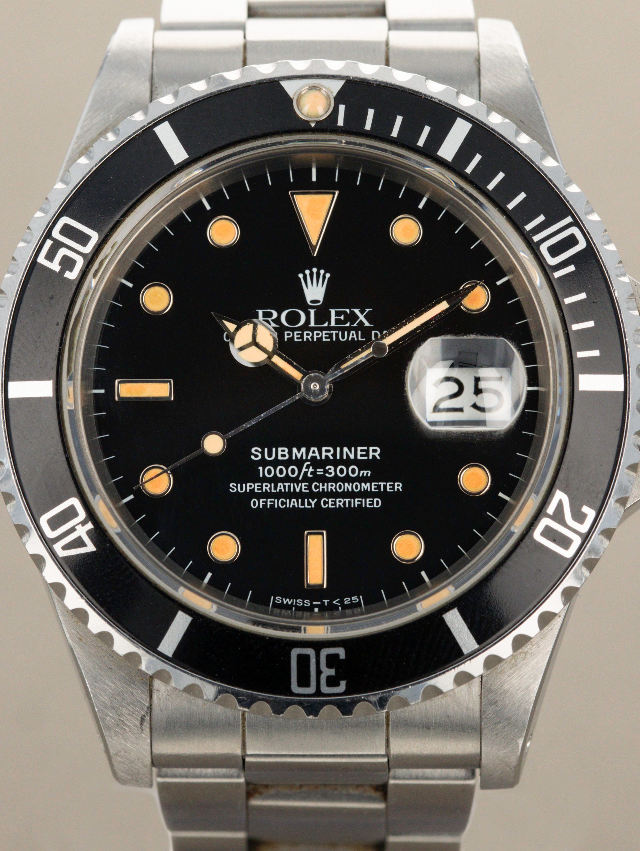 Rolex Submariner Ref. 168000 Pumpkin Unpolished