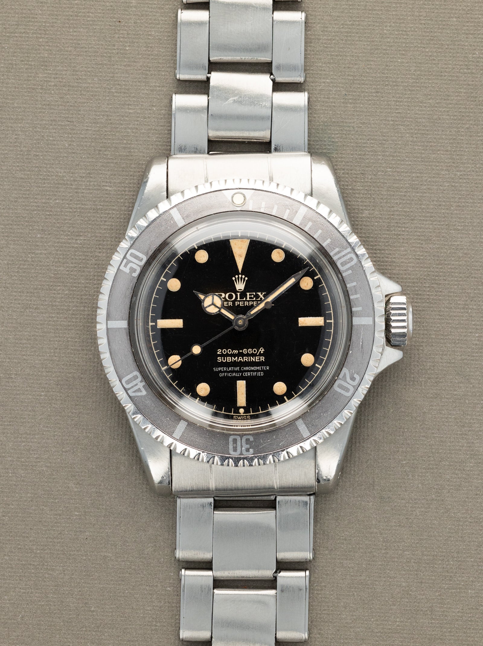 Rolex Submariner Ref. 5512 - 'PCG' W/ 'Chapter Ring Exclamation Point' Gilt Dial & 'Ghost' Insert Unpolished