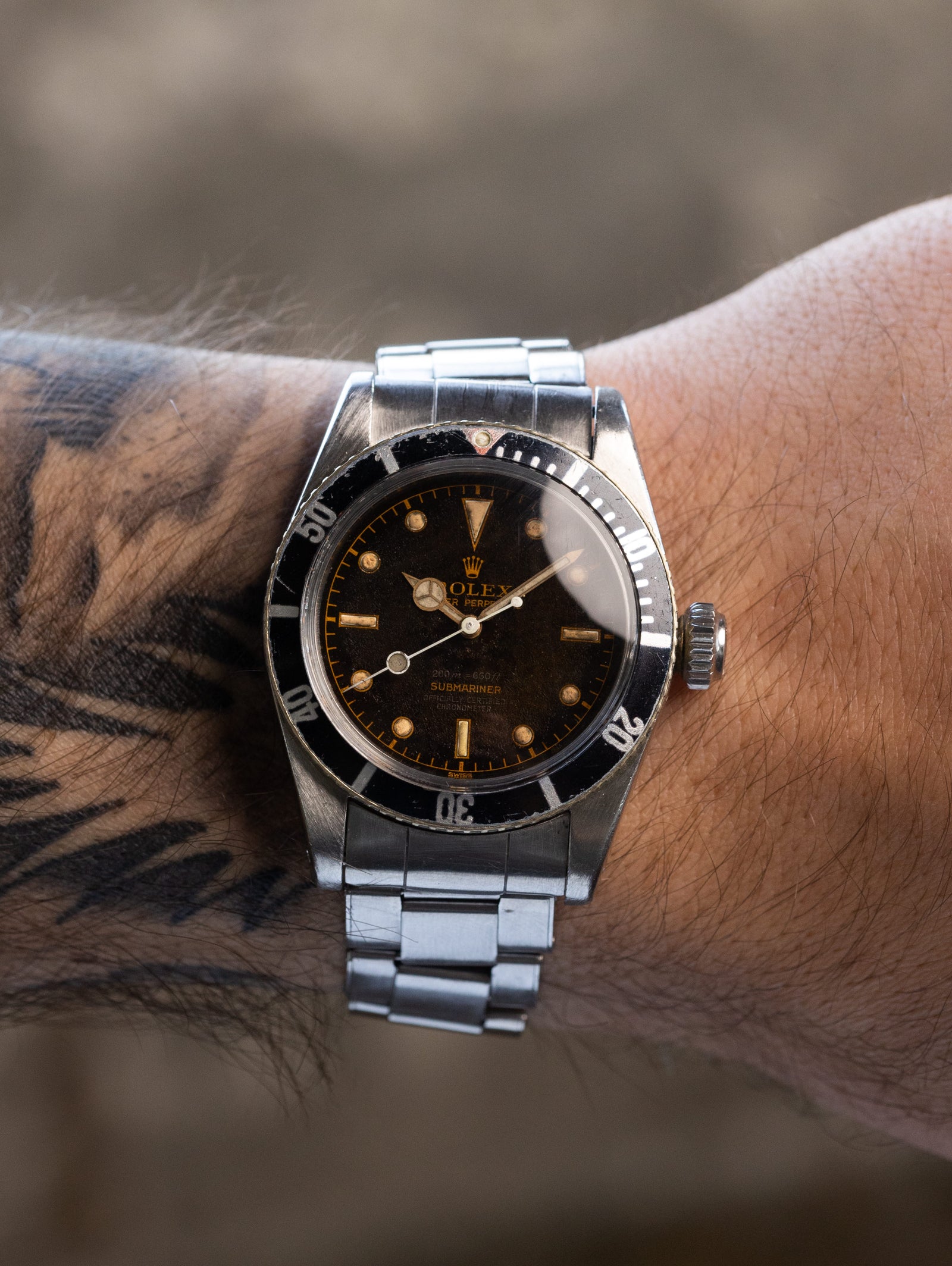 Rolex Submariner Ref. 6538 - 'Big Crown' 4-Liner 'James Bond' Tropical Dial