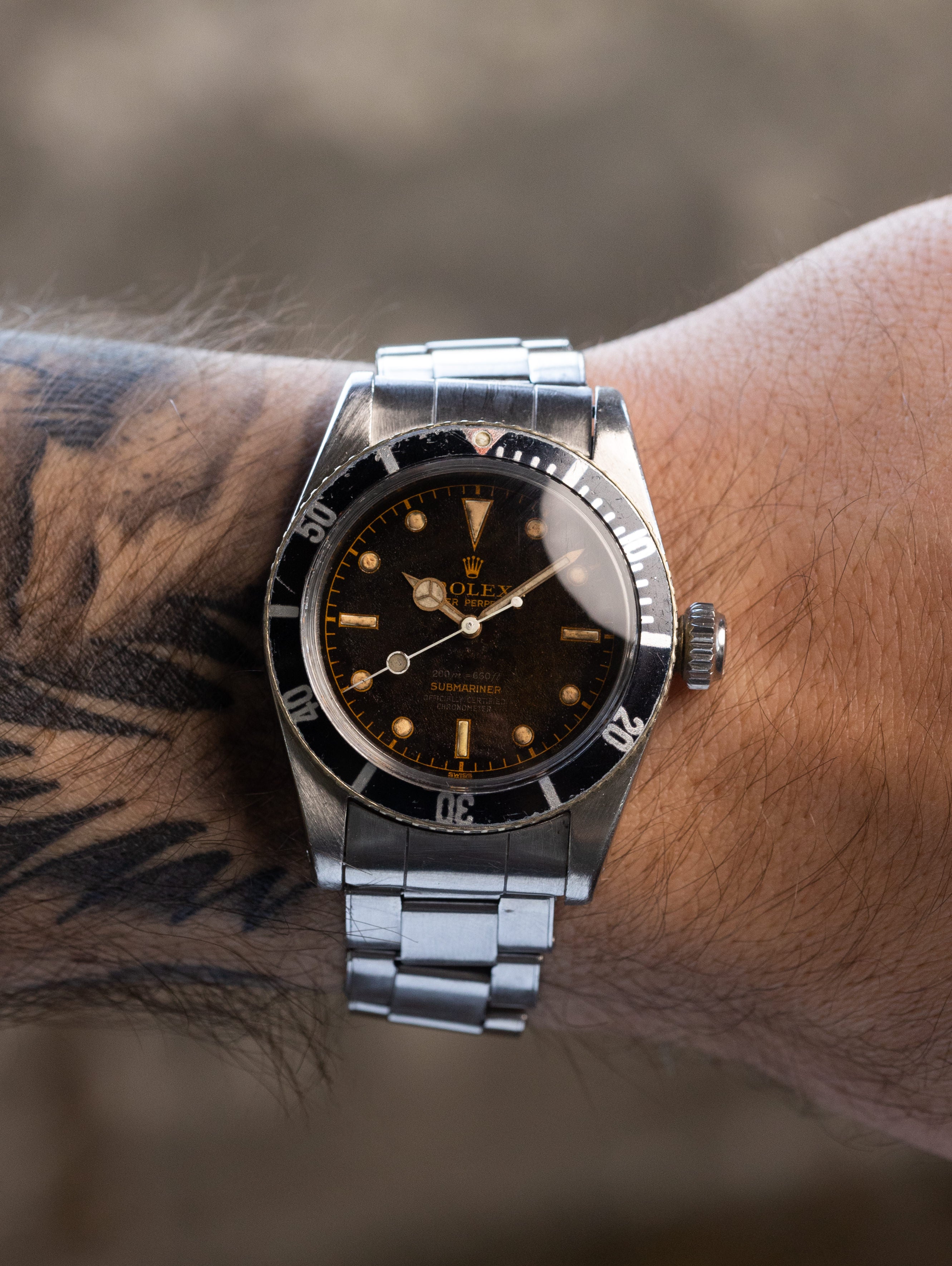 Rolex Submariner Ref. 6538 - 'Big Crown' 4-Liner 'James Bond' Tropical Dial