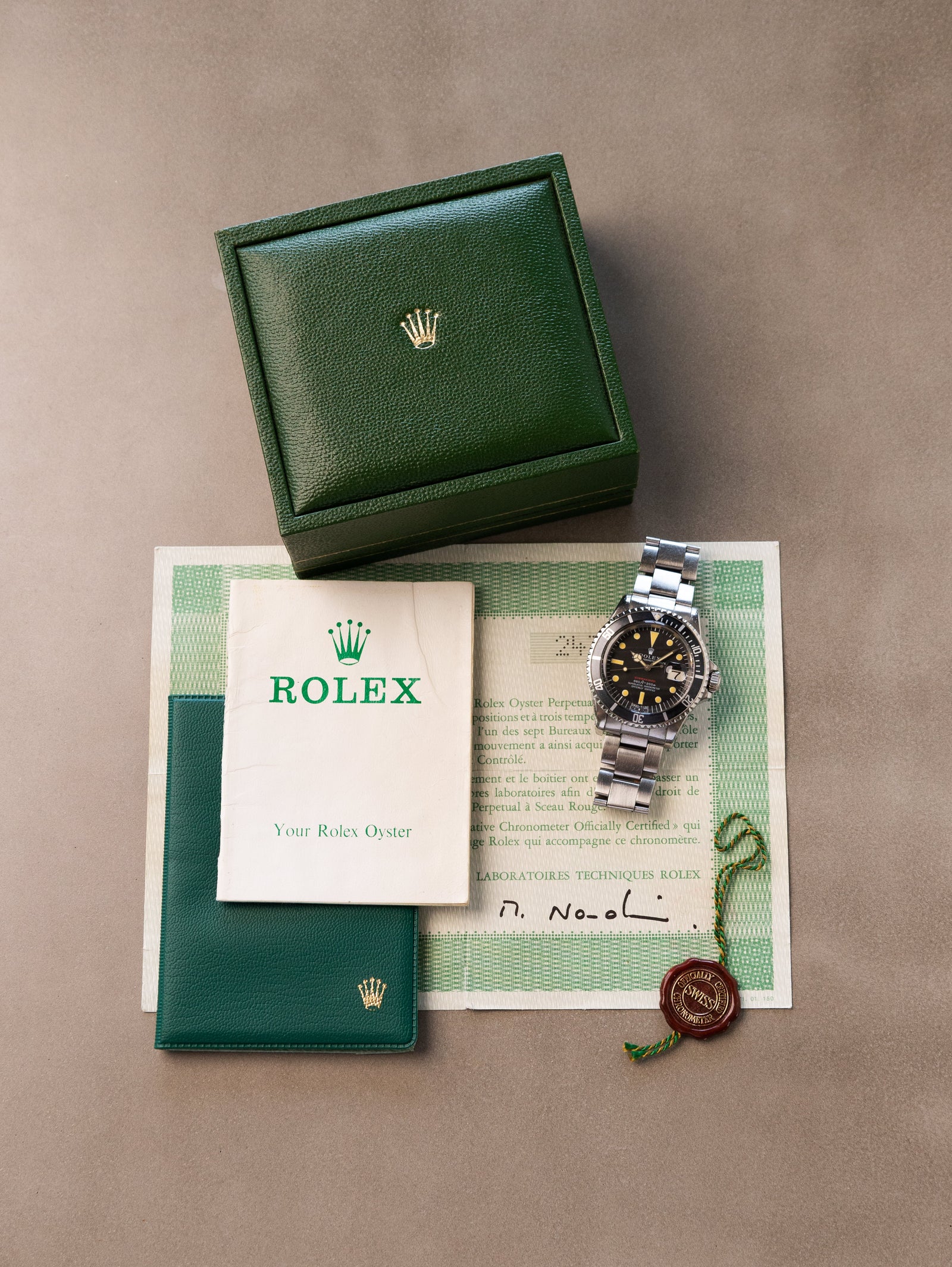 Rolex Submariner Date Ref. 1680 - 'Red Sub' Unpolished W/ Box & Papers