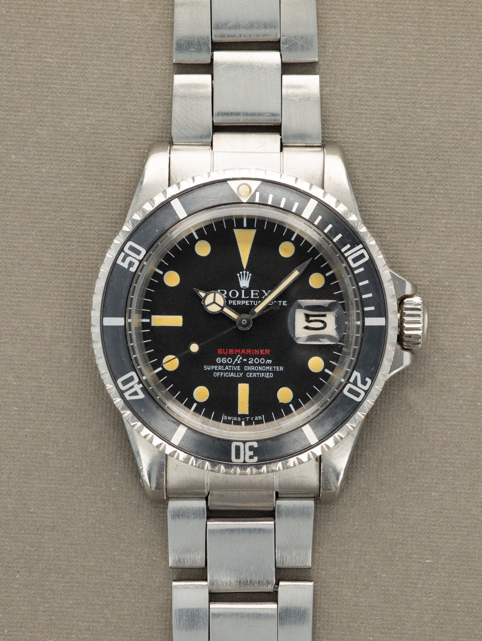 Rolex Submariner Date Ref. 1680 - 'Red Sub' Unpolished W/ Box & Papers