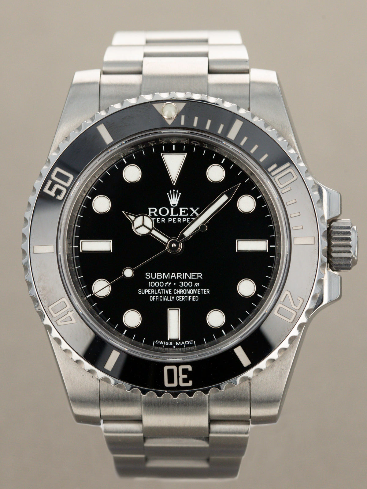 Rolex Submariner Ref. 114060 - 'No-Date' Ceramic Sub w/ box and papers