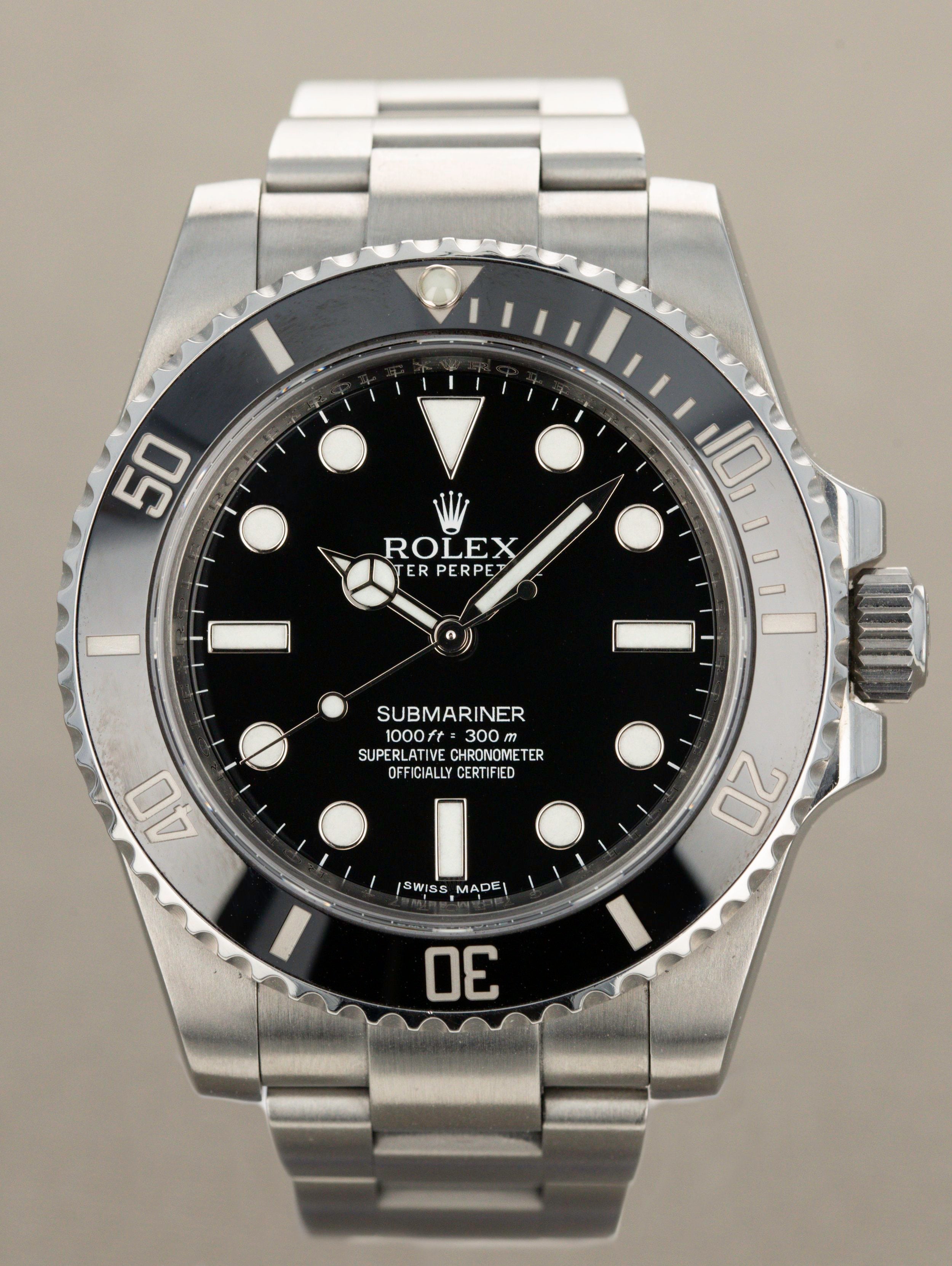 Rolex Submariner Ref. 114060 - 'No-Date' Ceramic Sub w/ box and papers