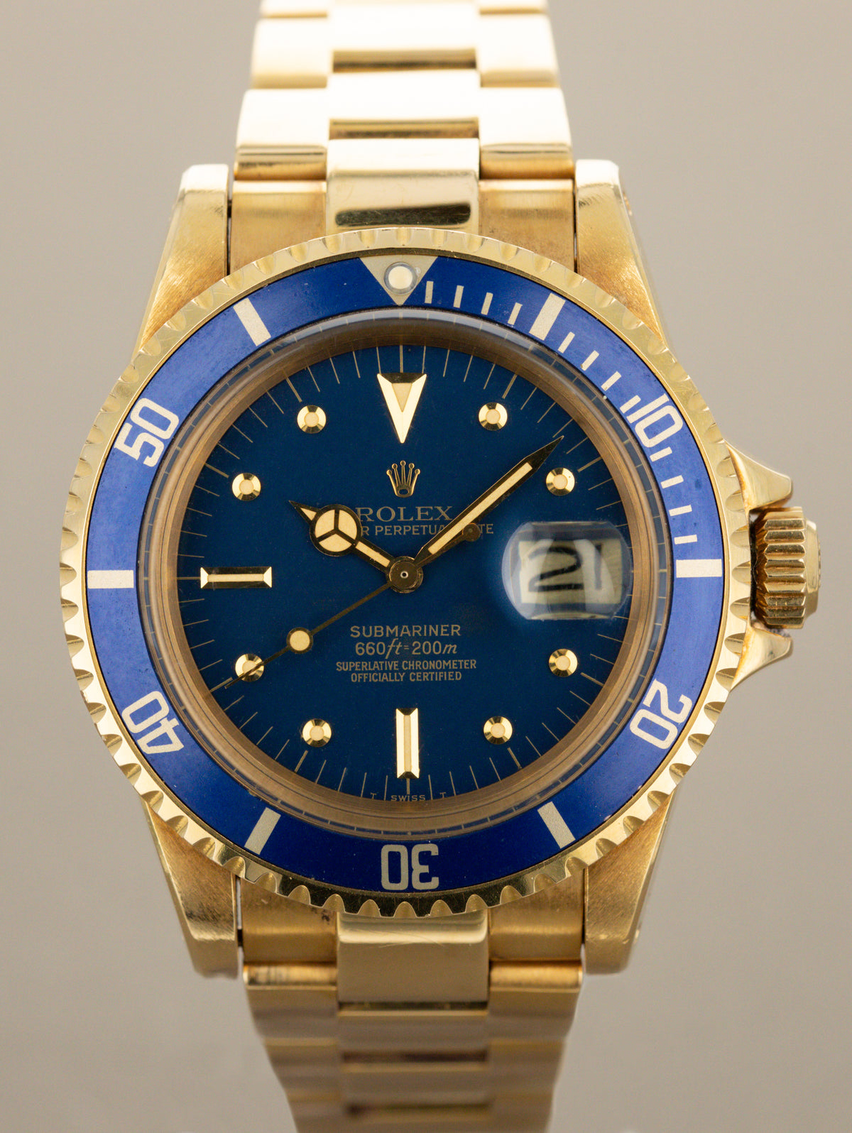 Rolex Submariner Date Ref. 1680/8 - Satin Blue 'Nipple' Dial