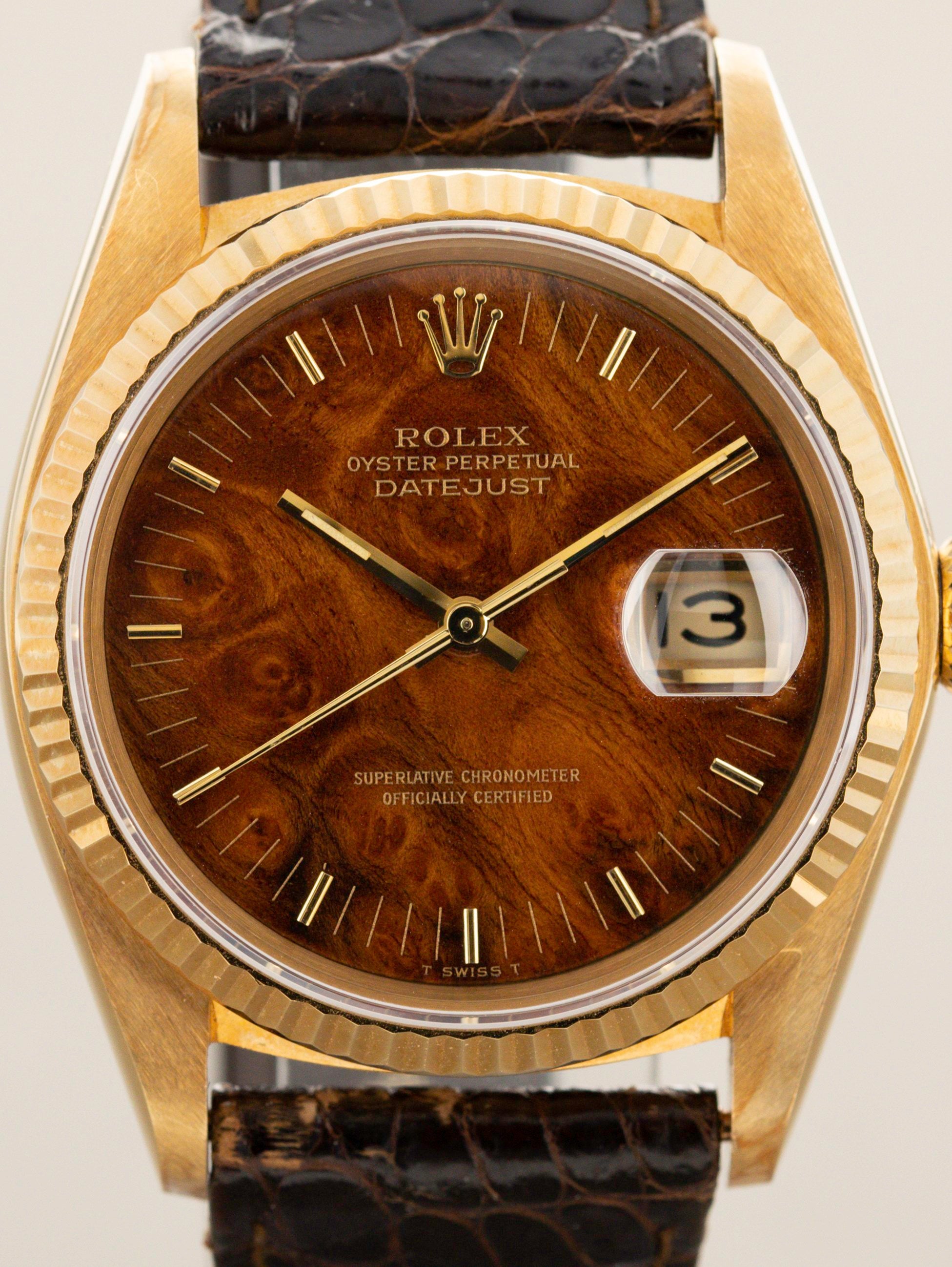 Rolex Datejust Ref. 16018 New Old Stock Burlwood