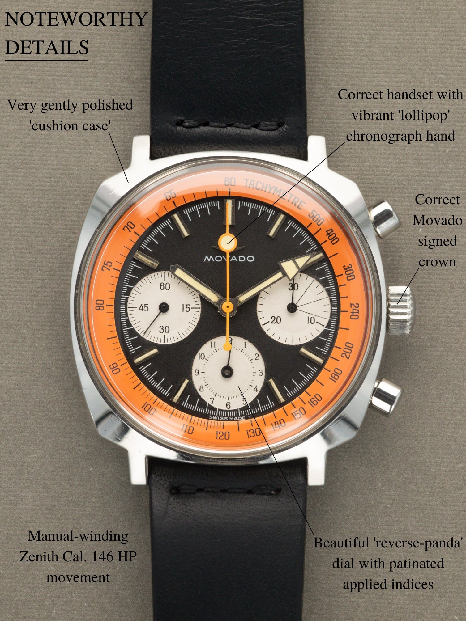 Movado Super Sub Sea Chronograph Ref. 206-705-502 - 'Cushion Case'