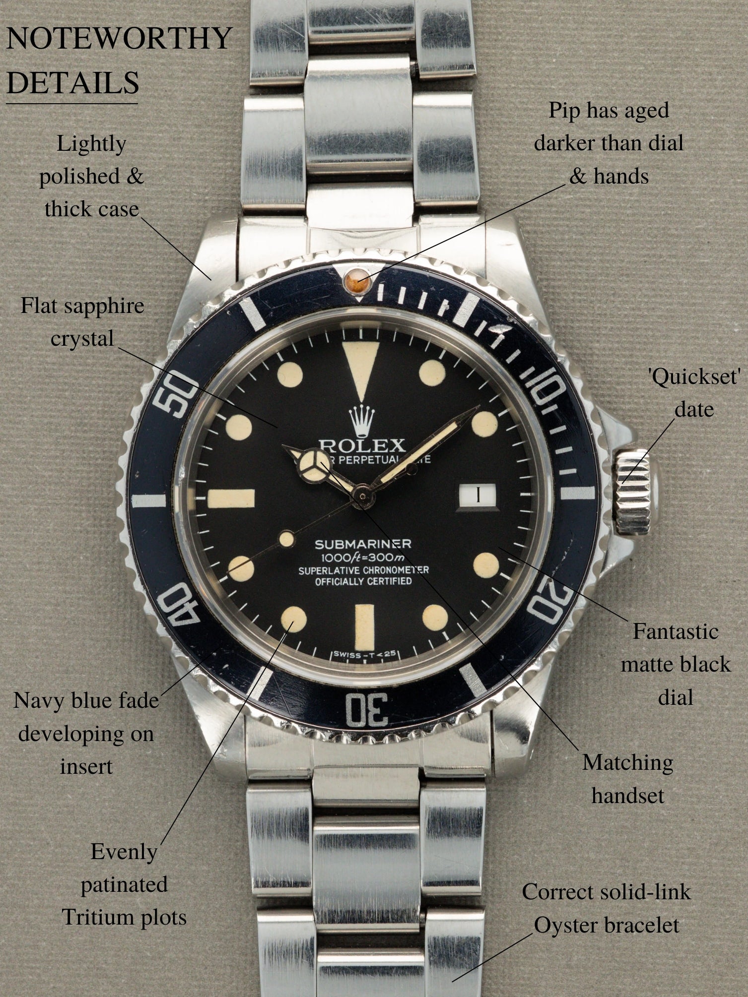 Rolex Submariner Date Ref. 16800 - Transitional Matte Dial