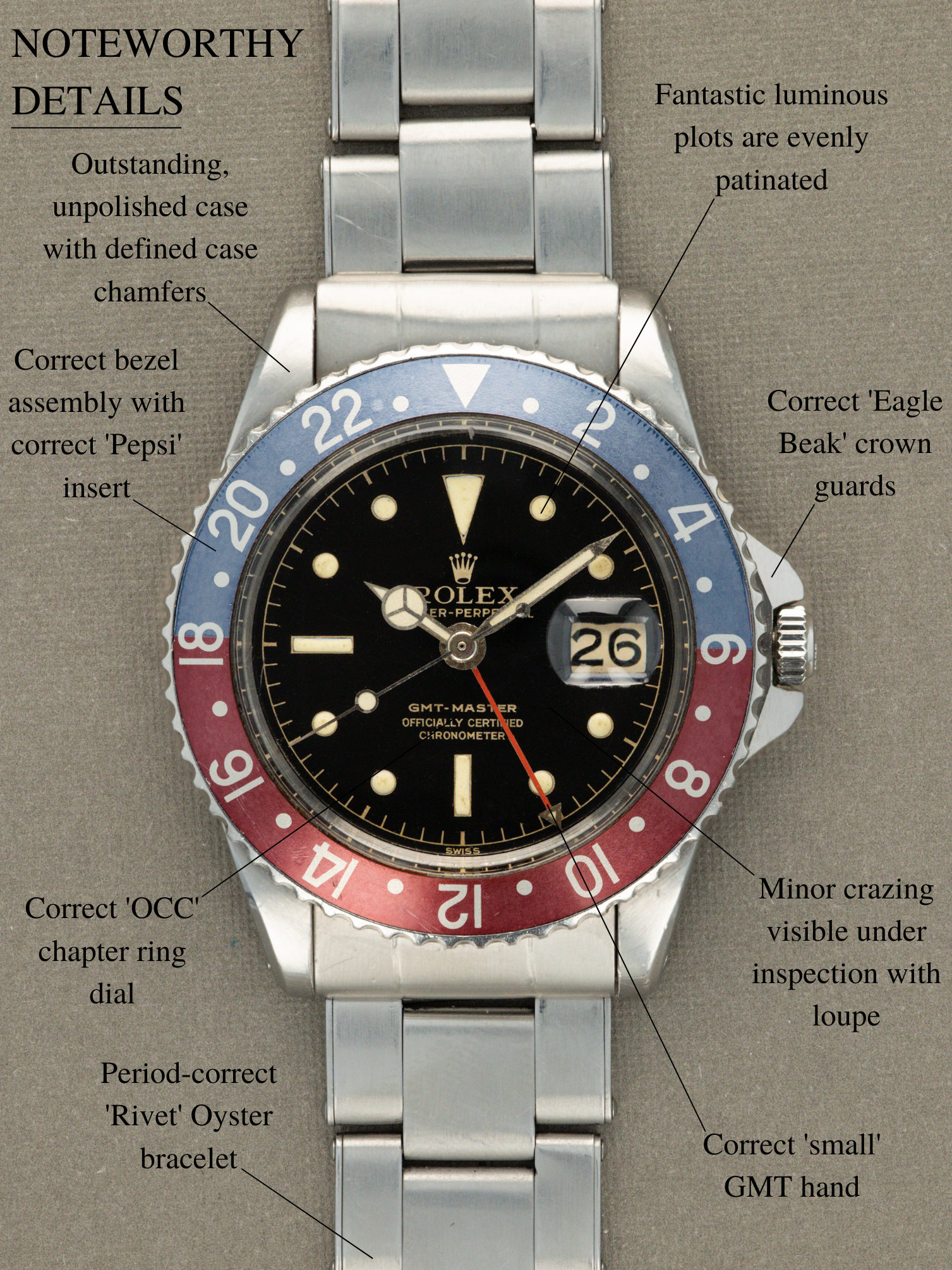Rolex GMT-Master Ref. 1675 - 'PCG' w/ 'OCC' Dial Unpolished