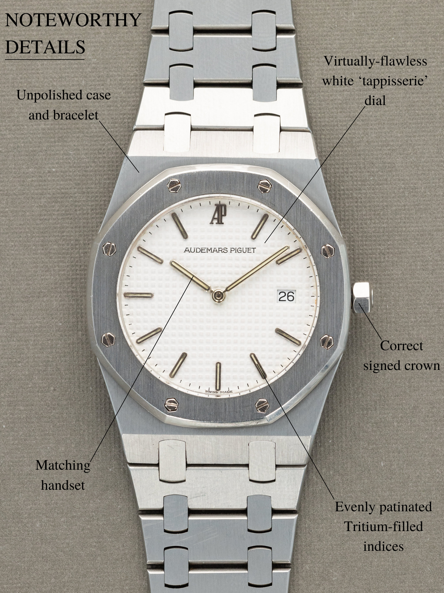 Audemars Piguet Royal Oak Ref. 56175ST - White Dial Unpolished