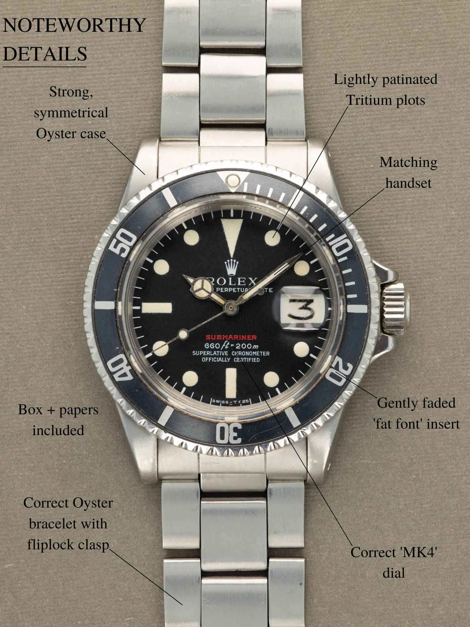 Rolex Submariner Date Ref. 1680 - 'Red Sub' MK4 Dial Box & Papers