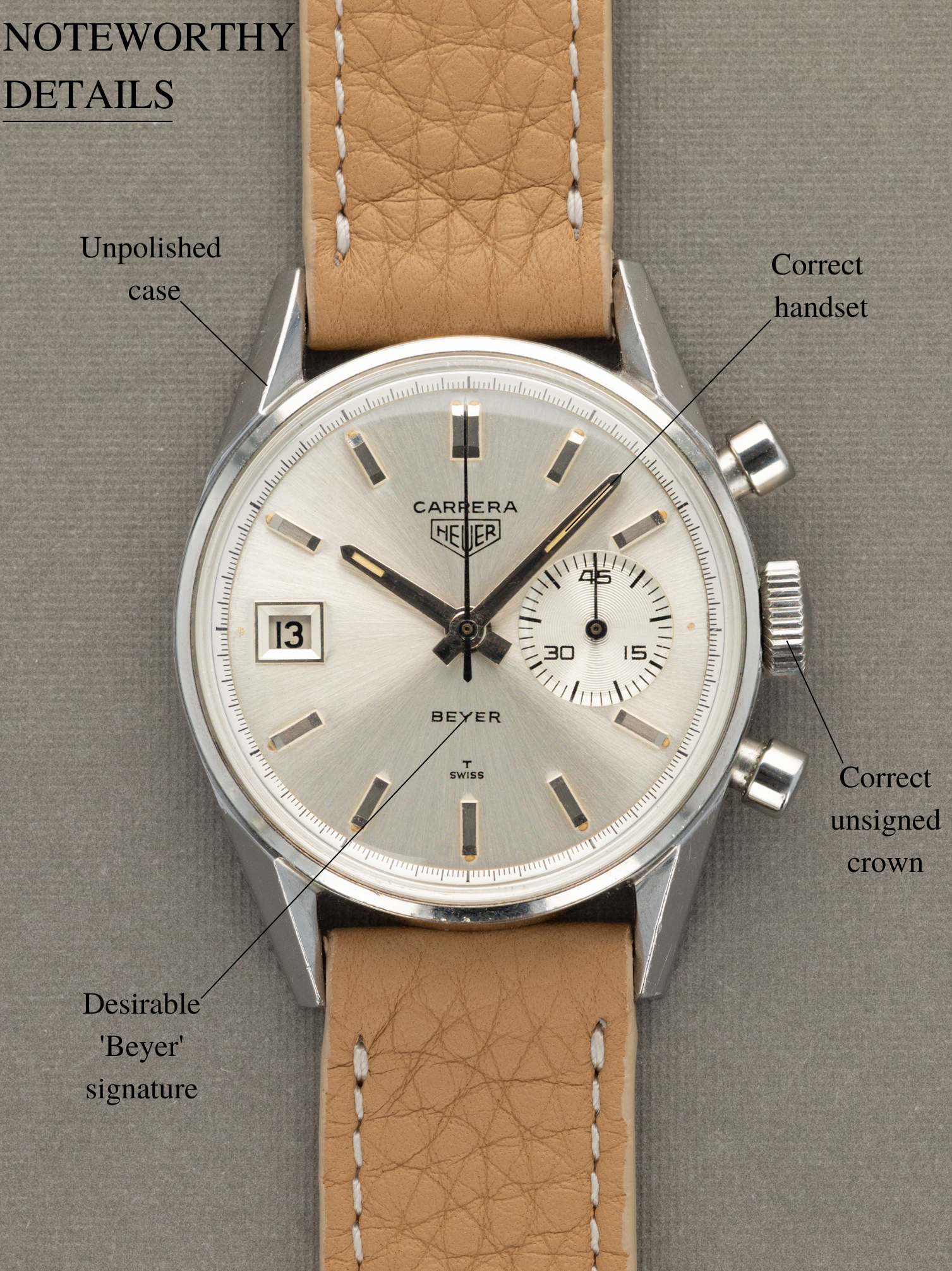 Heuer Carrera Ref. 3147S Second Execution - 'Beyer' Dial 'Dato 45'