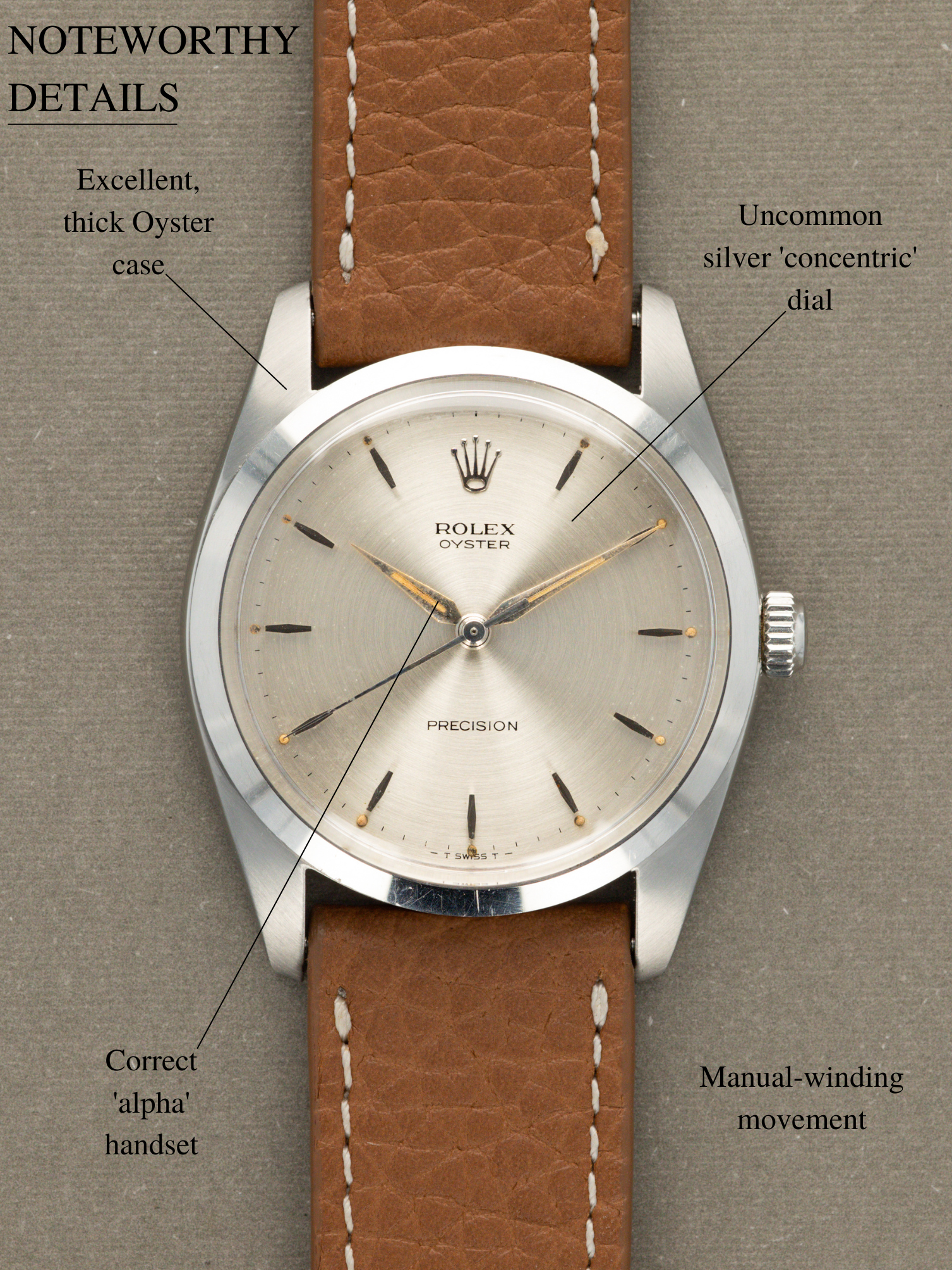 Rolex Oyster Precision Ref. 6425 - 'Jumbo' W/ 'Concentric' Dial