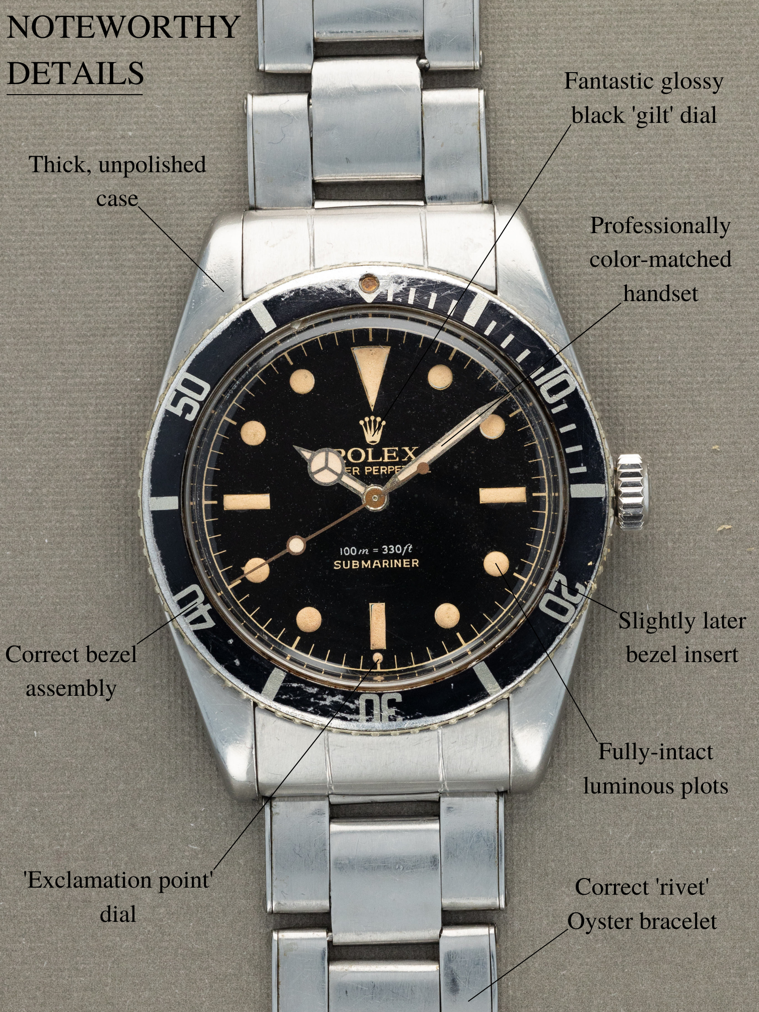 Rolex Submariner Ref. 5508 - 'Small Crown' W/ 'Exclamation' Dial
