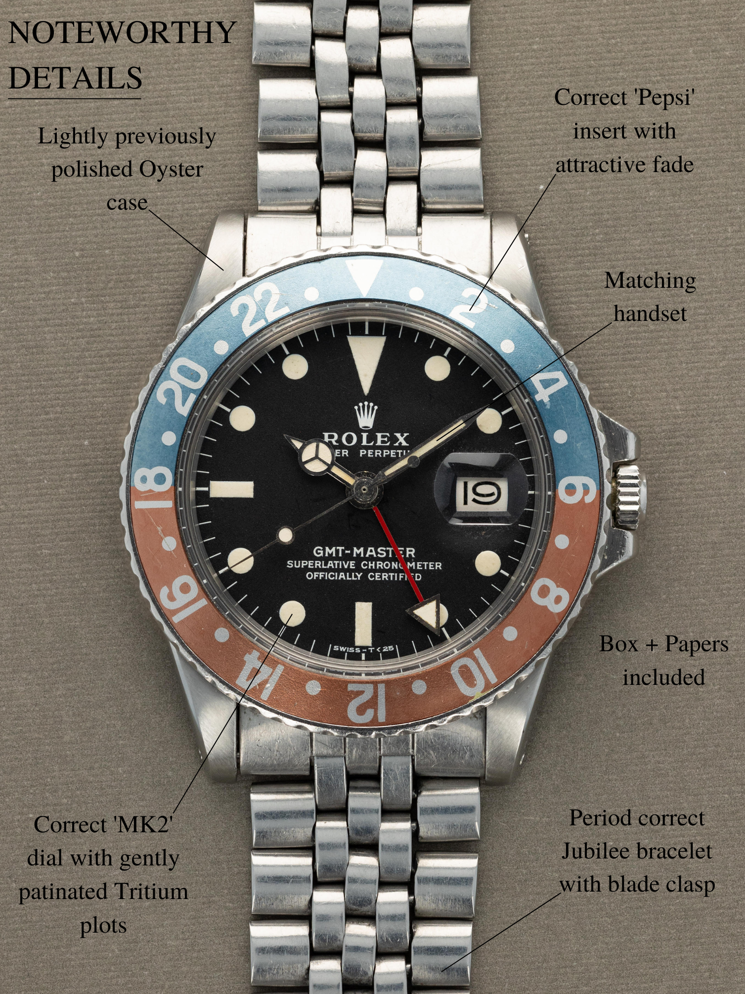 Rolex GMT-Master Ref. 1675 - 'MK2' Dial w/ Box & Papers