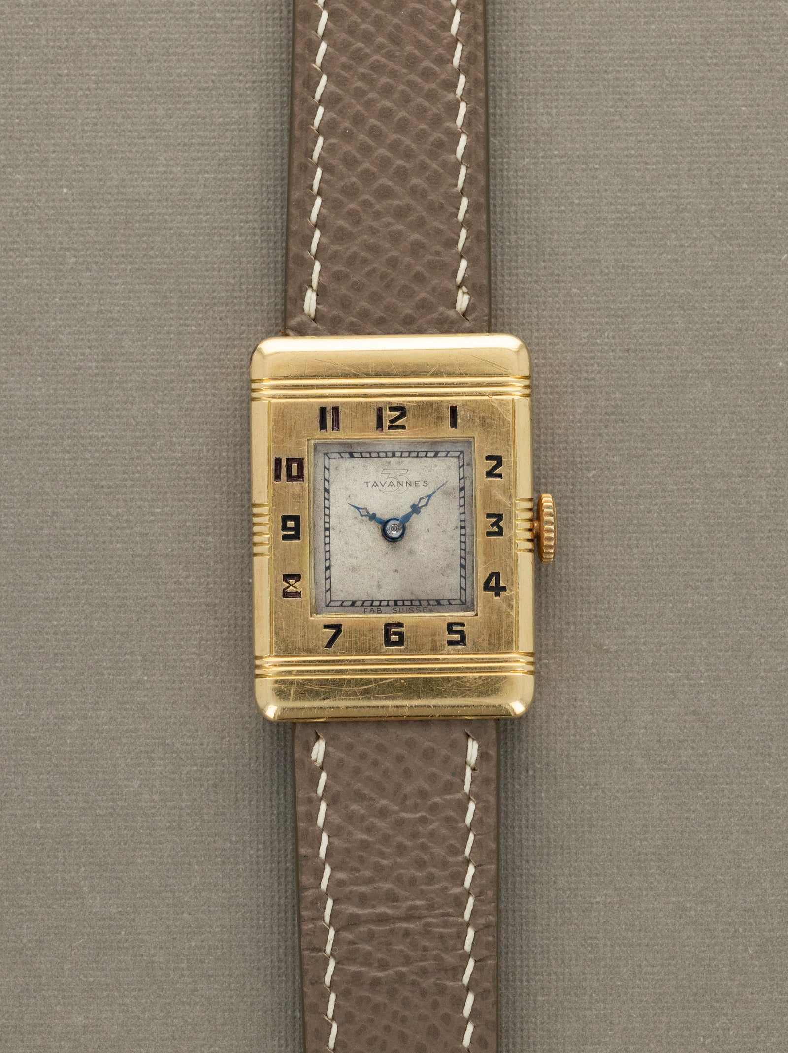Tavannes Yellow Gold Rectangular Dress Watch - Unpolished