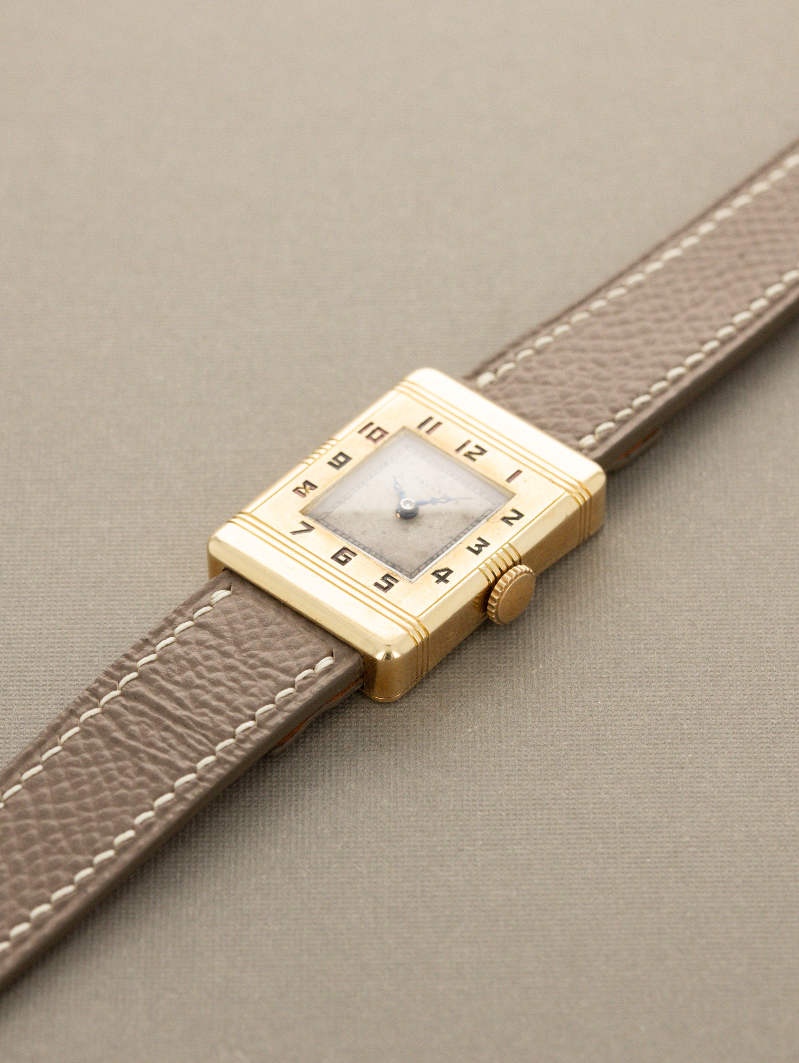 Tavannes Yellow Gold Rectangular Dress Watch - Unpolished