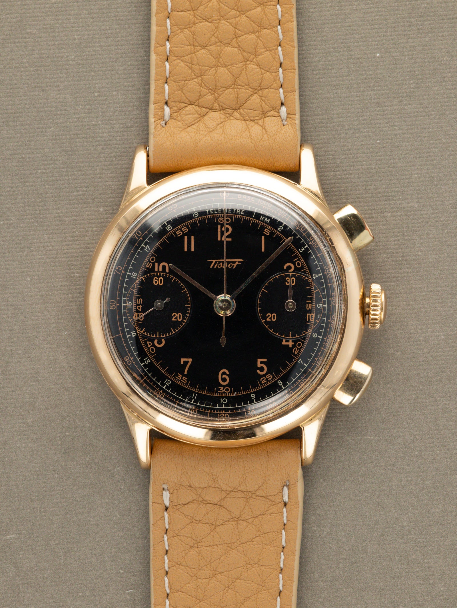 Tissot 15TL Rose Gold Chronograph - Black 'Gilt' Multi-Scale' Dial