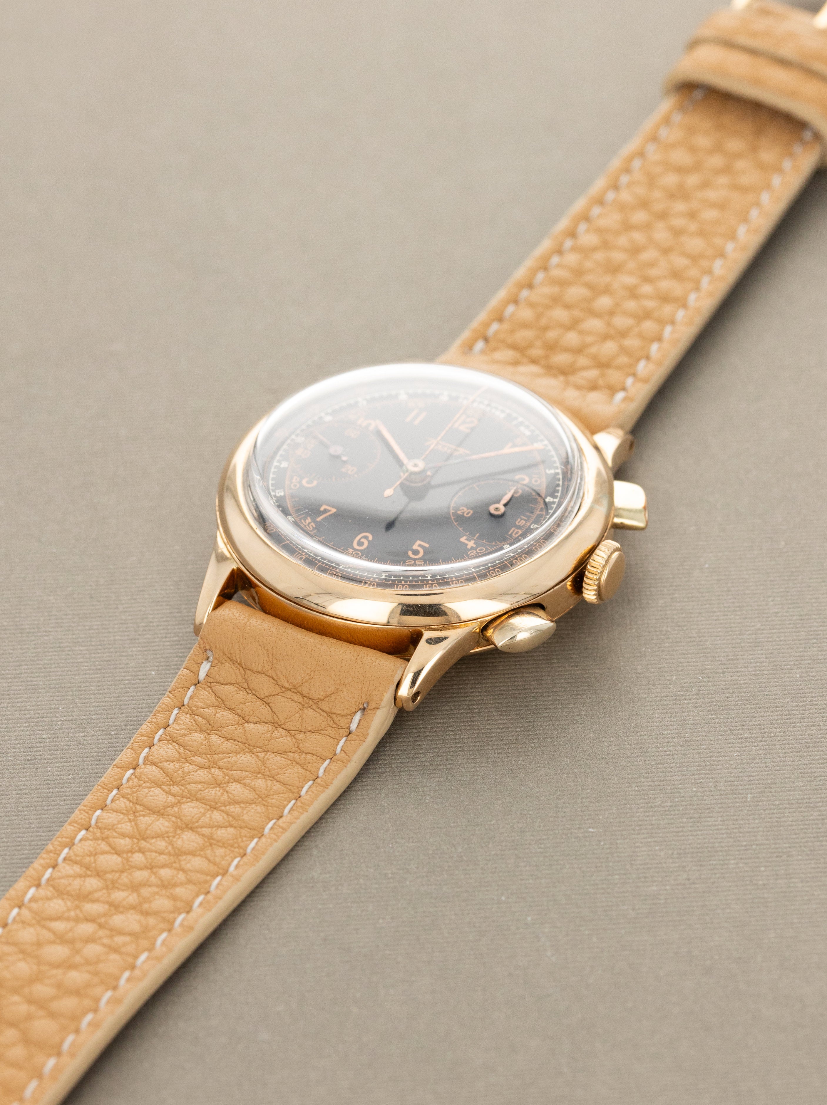 Tissot 15TL Rose Gold Chronograph - Black 'Gilt' Multi-Scale' Dial