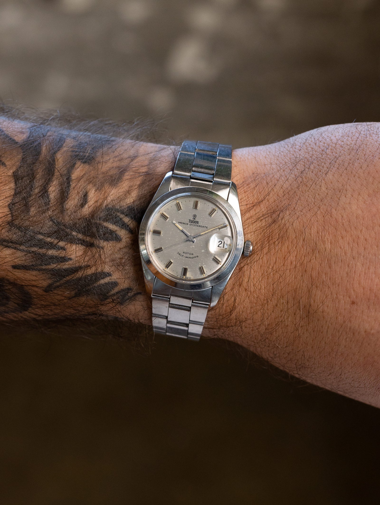 Tudor Prince Oysterdate Ref. 7996/0 - 'Brushed' Silver 'Rose' Dial