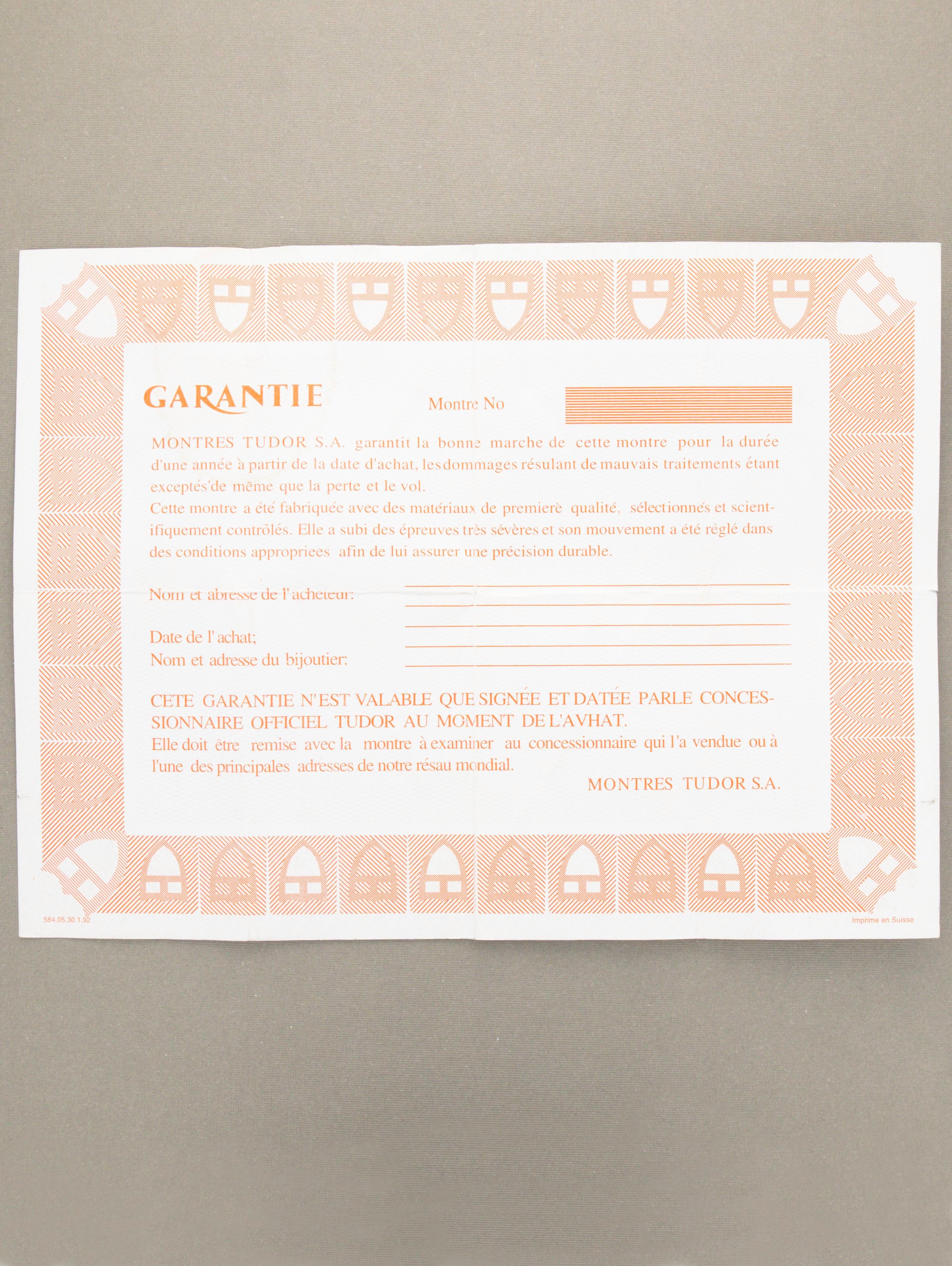 Tudor Submariner Snowflake Ref. 9411/0 New Old Stock Full Set