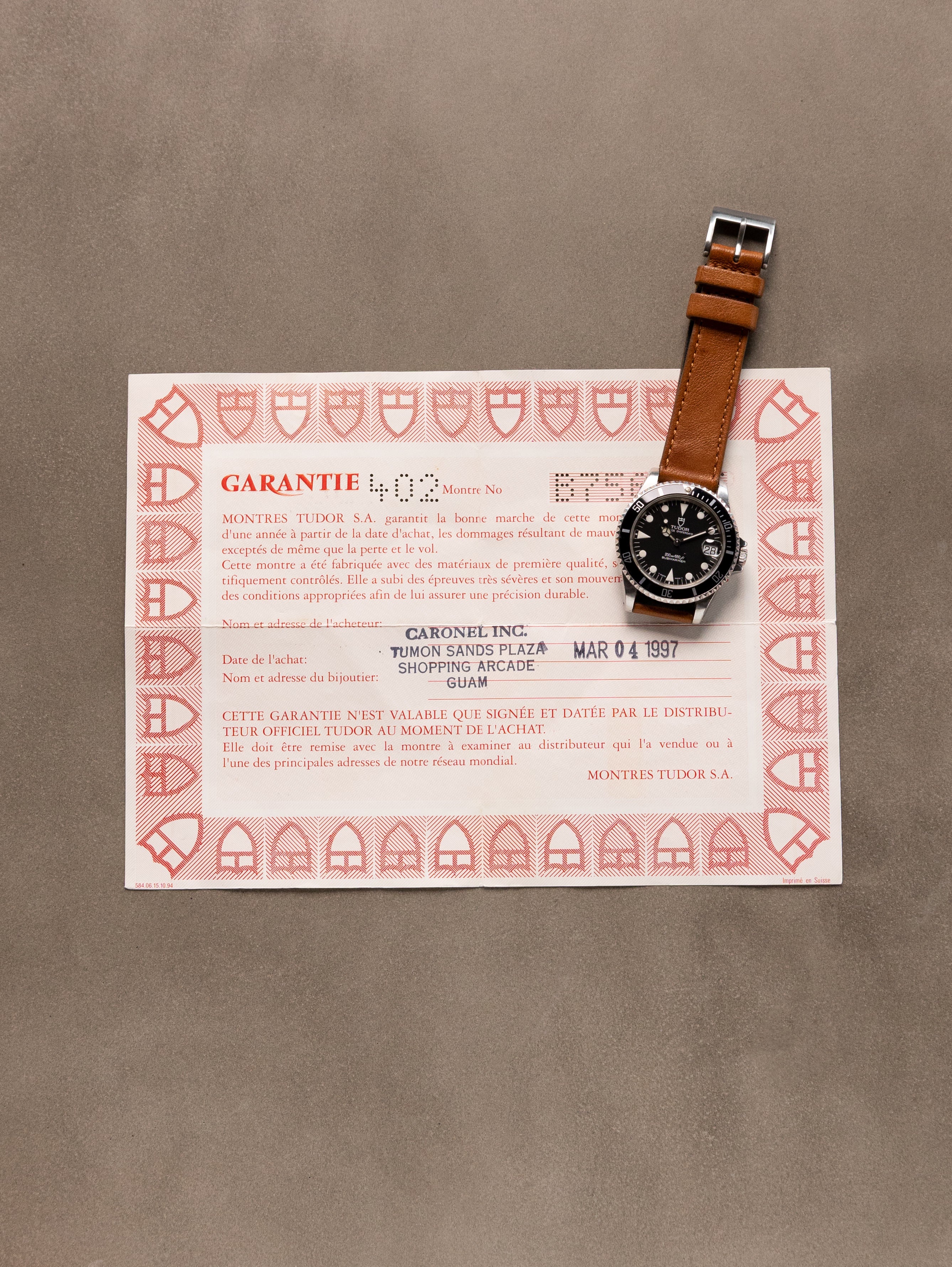 Tudor Submariner Date Ref. 75190 36mm - 'Midsize' w/ Caseback Sticker & Papers
