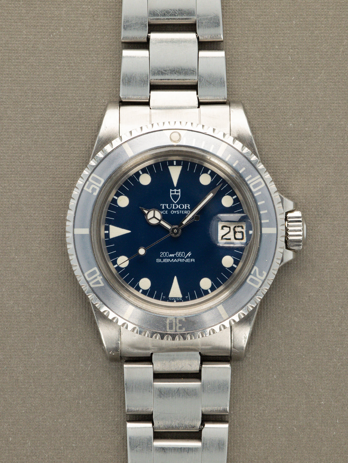 Tudor Submariner Date Ref. 76100 - Blue Dial Unpolished W/ Papers
