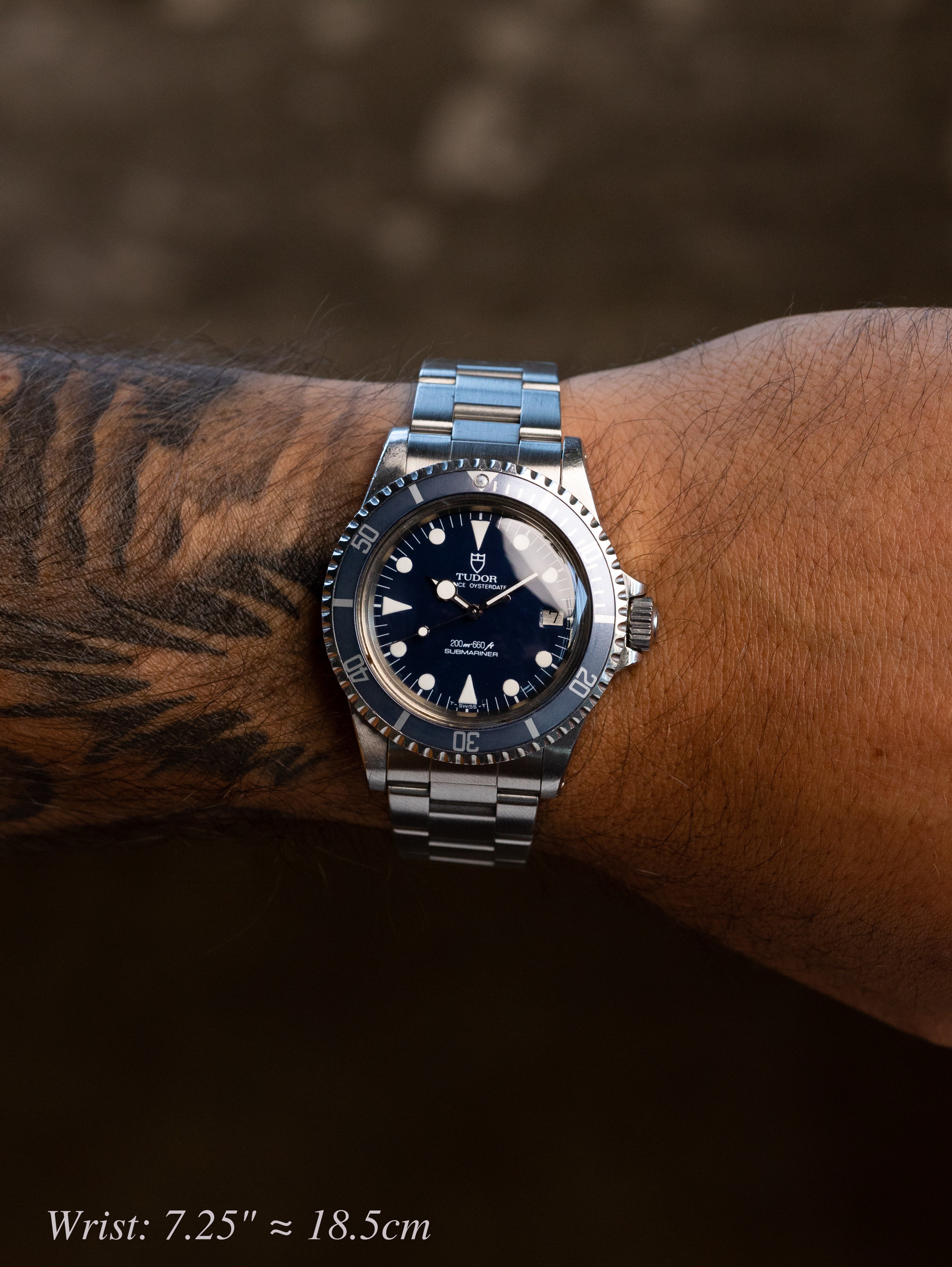 Tudor Submariner Date Ref. 76100 'Lollipop' - Blue Dial Unpolished W/ Box & Papers