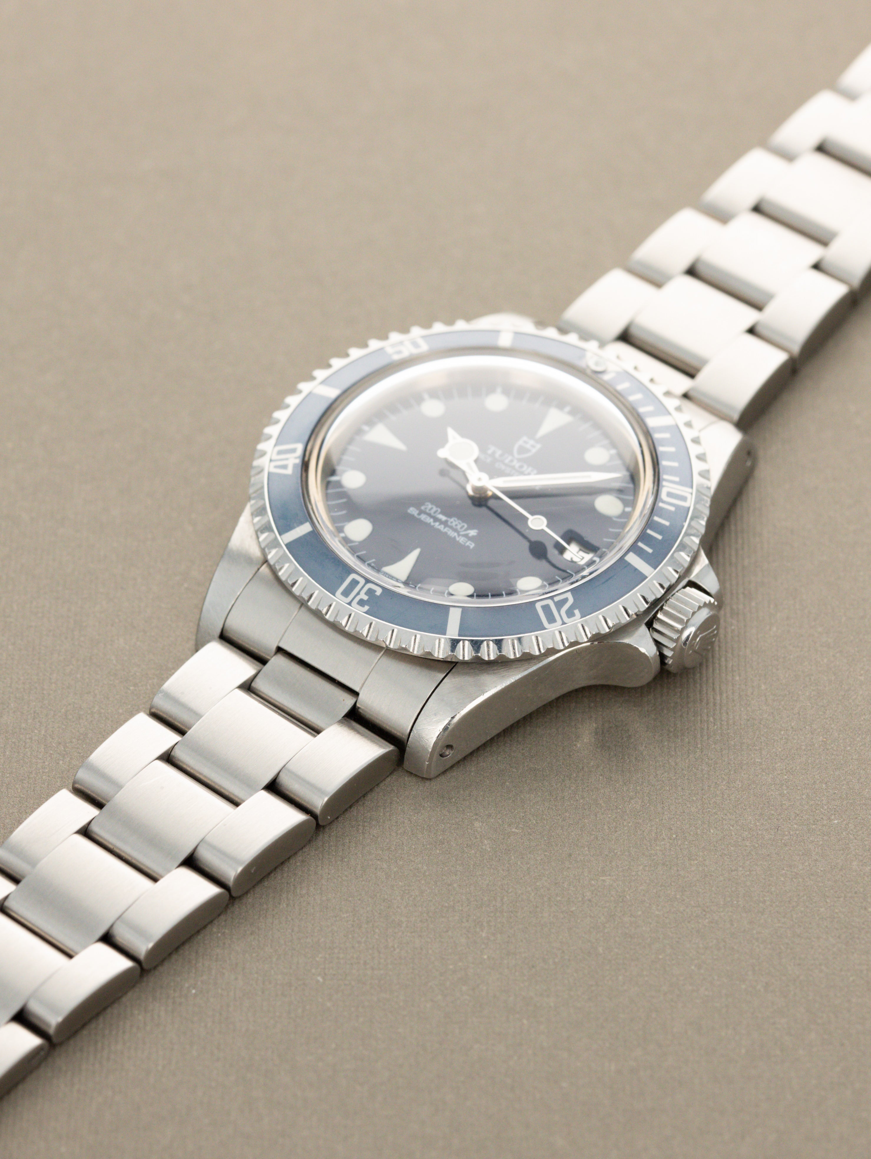 Tudor Submariner Date Ref. 76100 'Lollipop' - Blue Dial Unpolished W/ Box & Papers