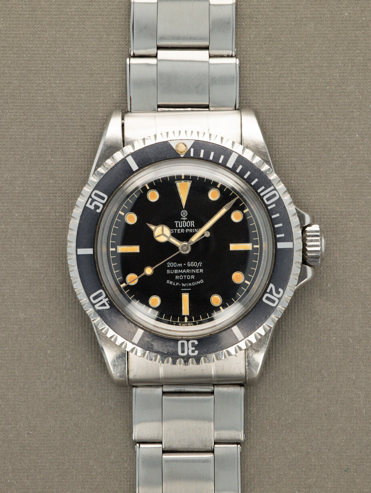 Tudor Submariner Ref. 7928 - Gilt 'Underline' Dial Unpolished W/ Box & Papers