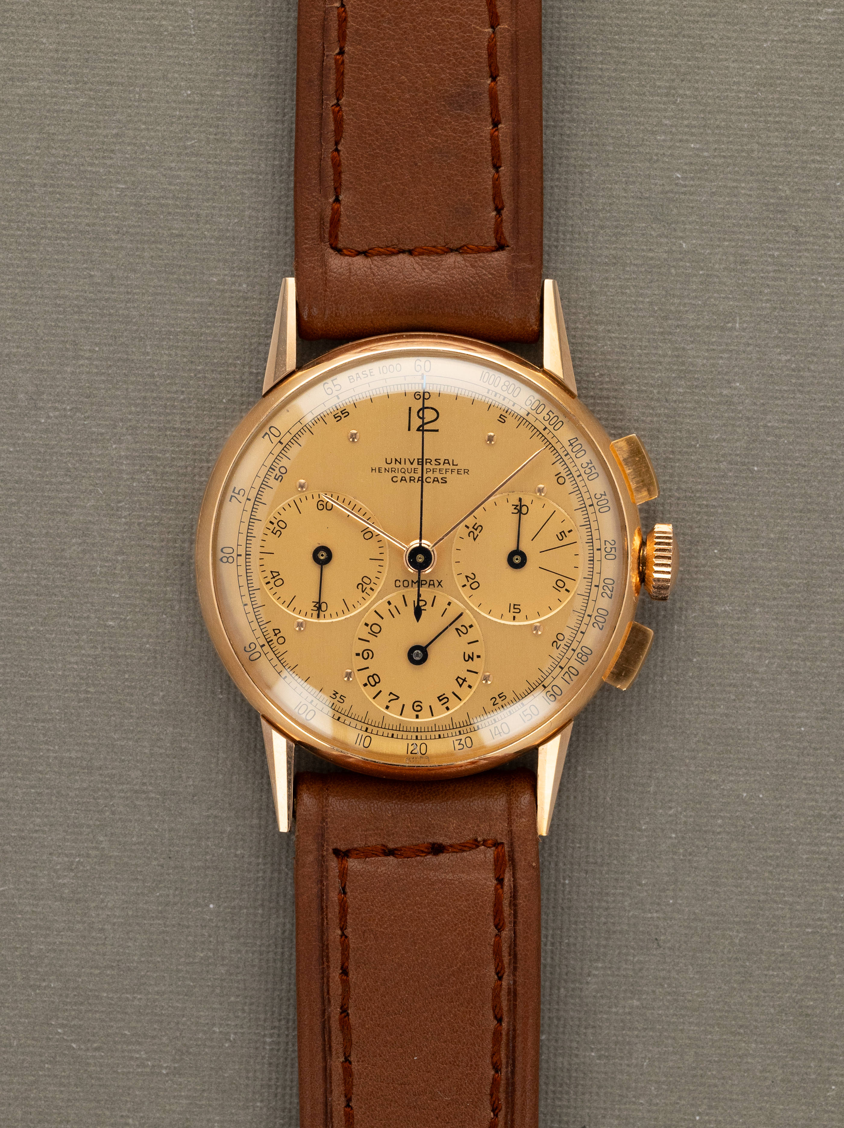 Universal Genève Compax Ref. 12236 - Retailed by Henrique Pfeffer, Caracas LNOS w/ Hangtag