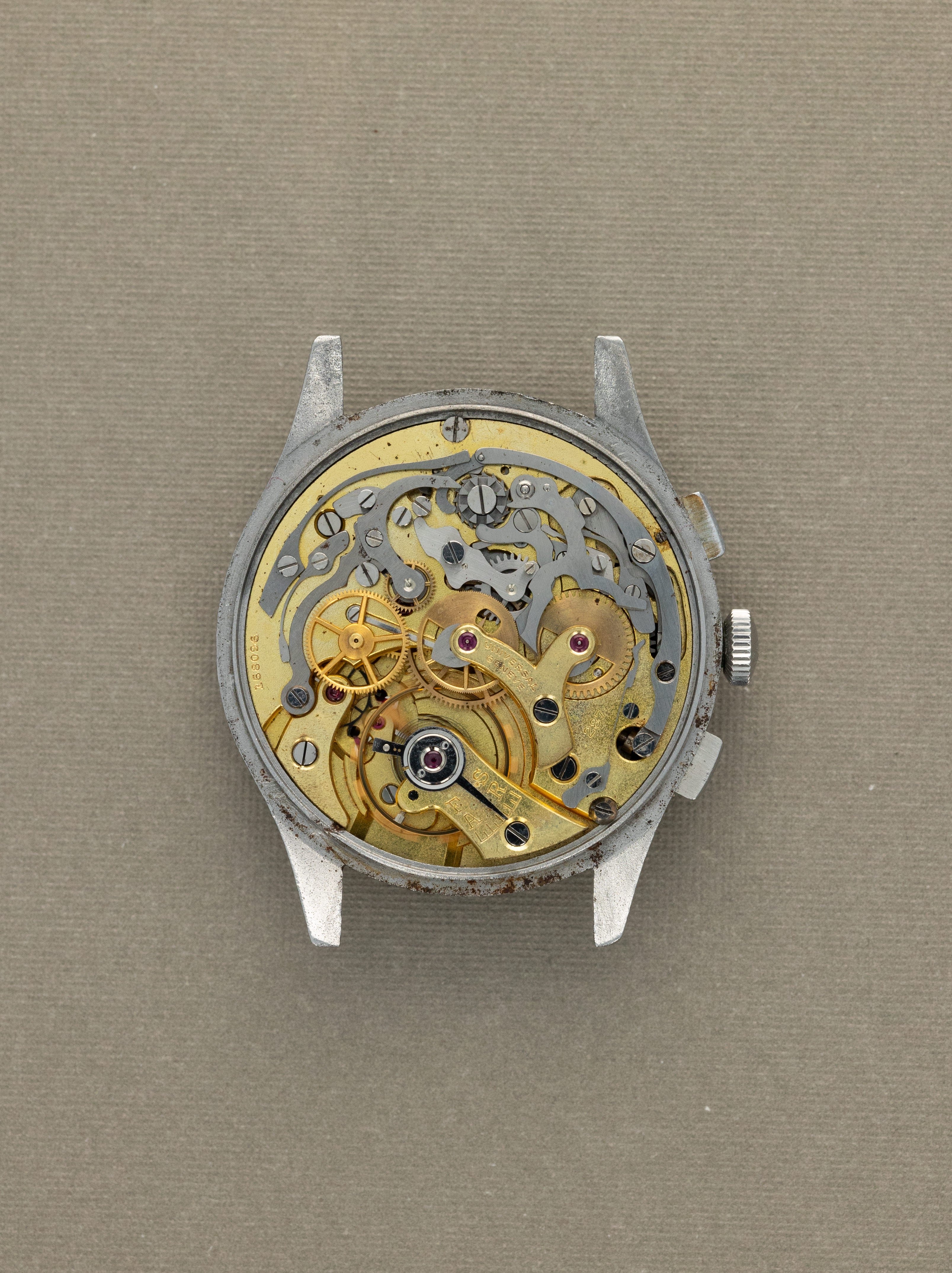 Universal Genève Compur Ref. 22517 - 'Jumbo' w/ Rare Black Dial Unpolished