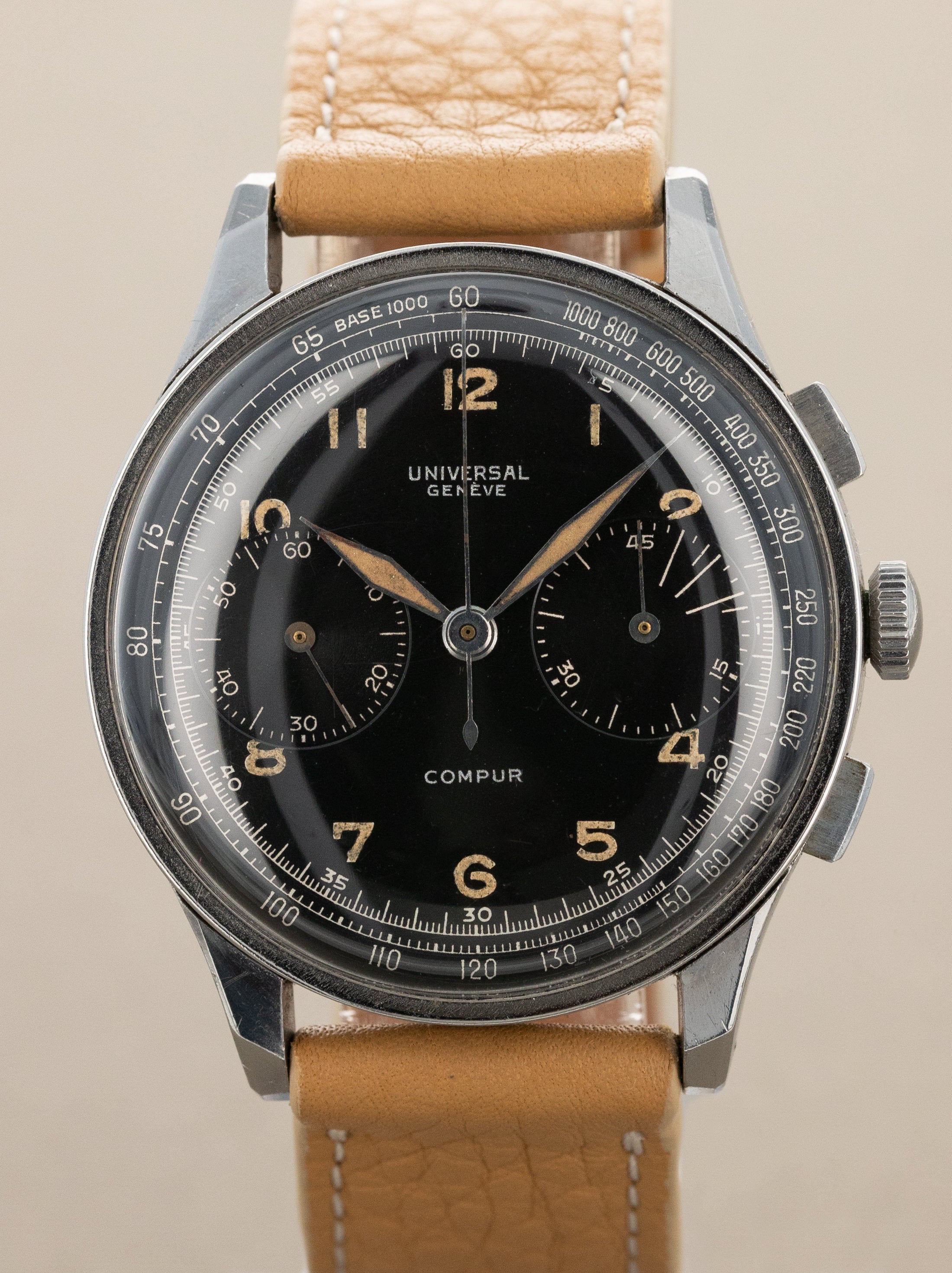 Universal Genève Compur Ref. 22517 - 'Jumbo' w/ Rare Black Dial Unpolished