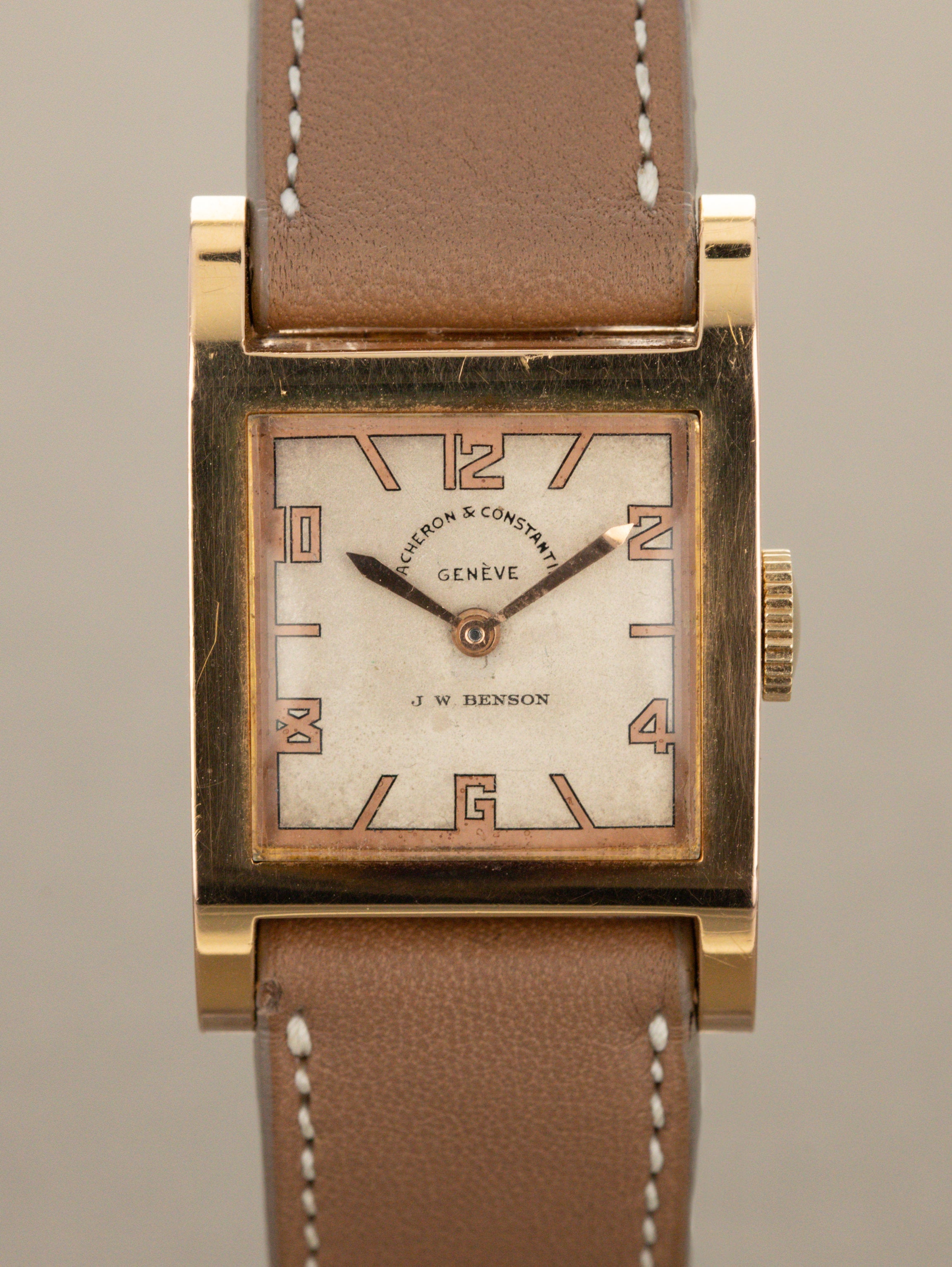 Vacheron Constantin Rose Gold 'Tank' - Silver 'J.W. Benson' Dial