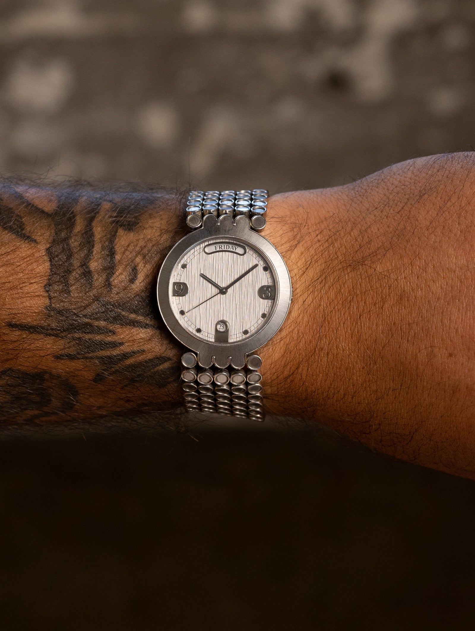 Harry Winston Premier Day-Date Platinum - 'Brushed' Silver Dial Unpolished
