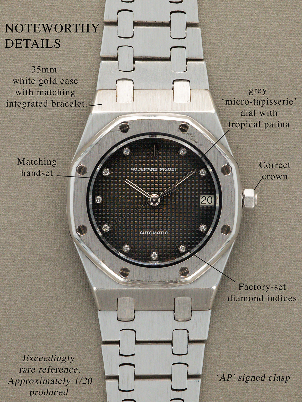 Audemars Piguet Royal Oak Ref. 4100BC - 'Midsize' W/ Tropical Diamond Dial