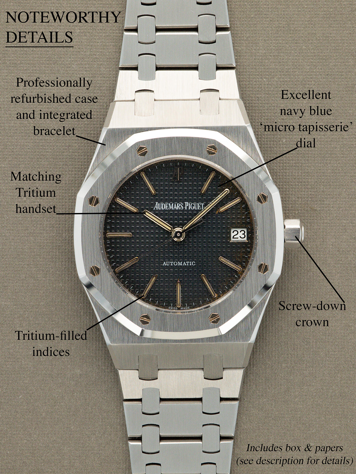 Audemars Piguet Royal Oak 'Midsize' Ref. 14790ST - 'Second Series' W/ Box, Papers, & Extract