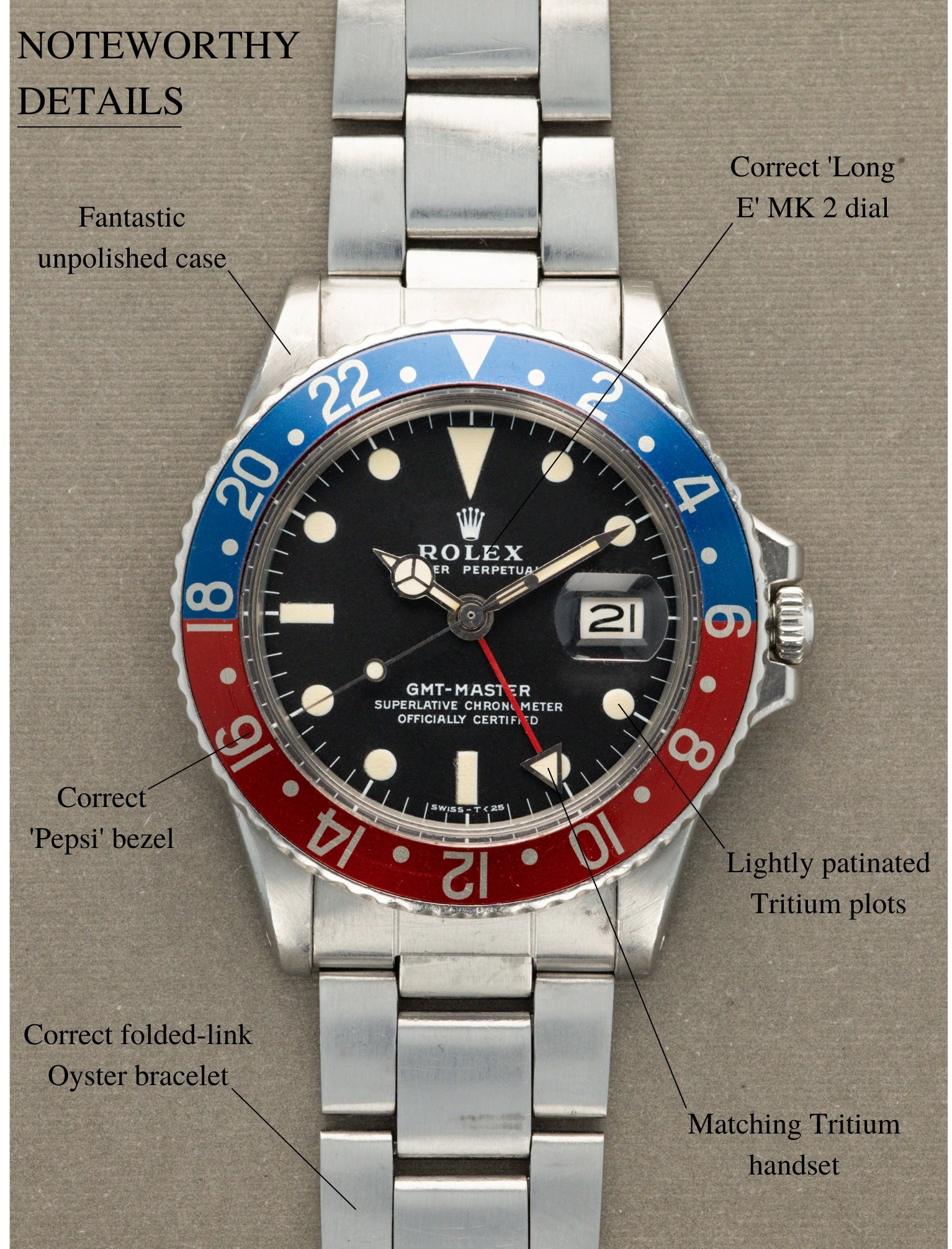 Rolex GMT-Master Ref. 1675 - 'Pepsi MK2' Full Set