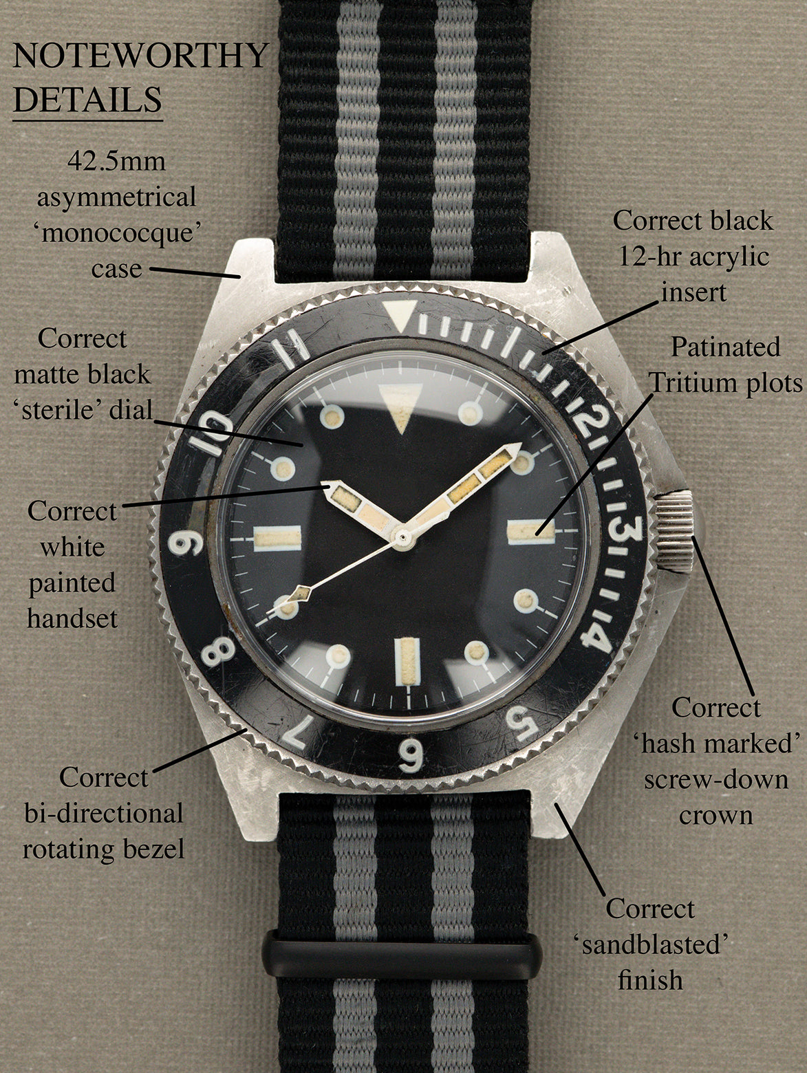 Benrus Type I Class A - 'Sterile' Dial Military Issued