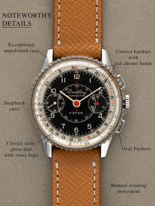 Breitling Chronomat Ref. 769 - Non-Luminous Gloss Black 'Gilt' Dial Unpolished