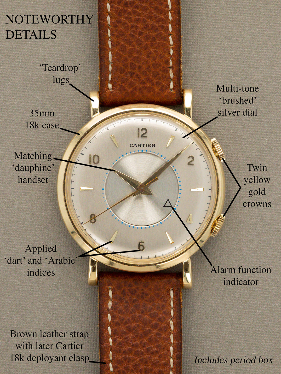 Cartier 'Memovox' Ref. 3151 by Jaeger-LeCoultre w/ Box