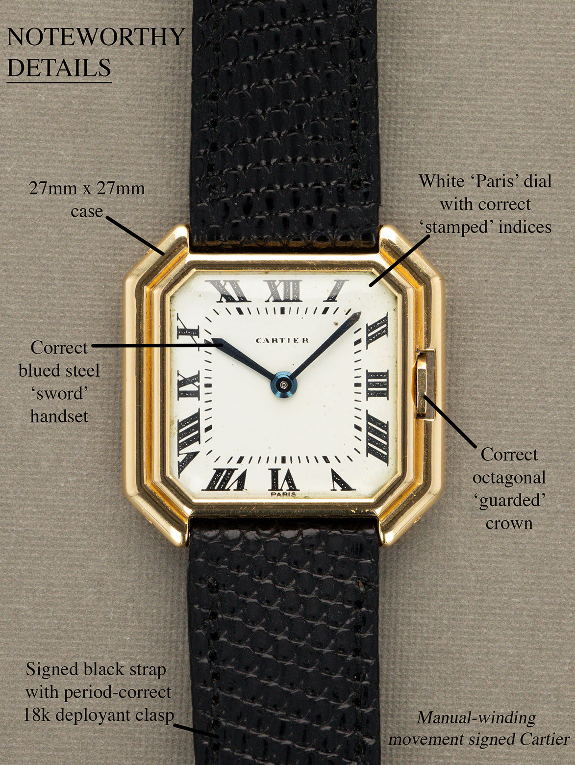 Cartier Ceinture c. 1960s - White 'Paris' Dial Unpolished