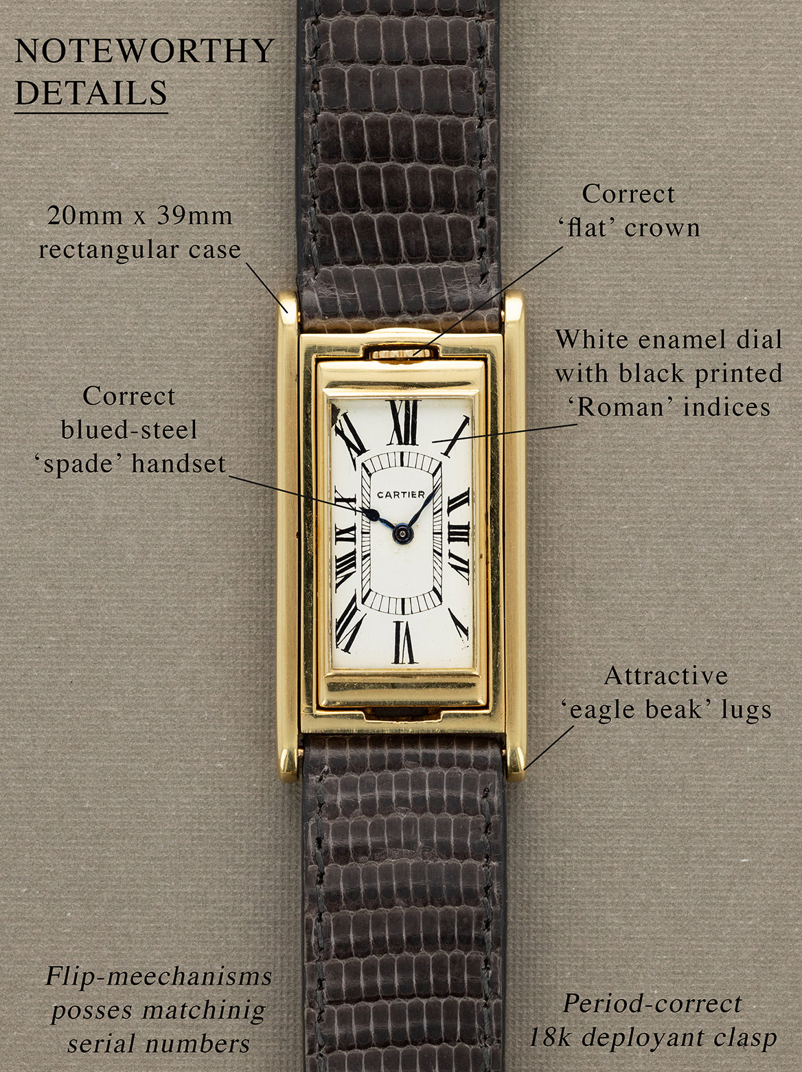 Cartier Tank Basculante - 1950s W/ EWC Movement