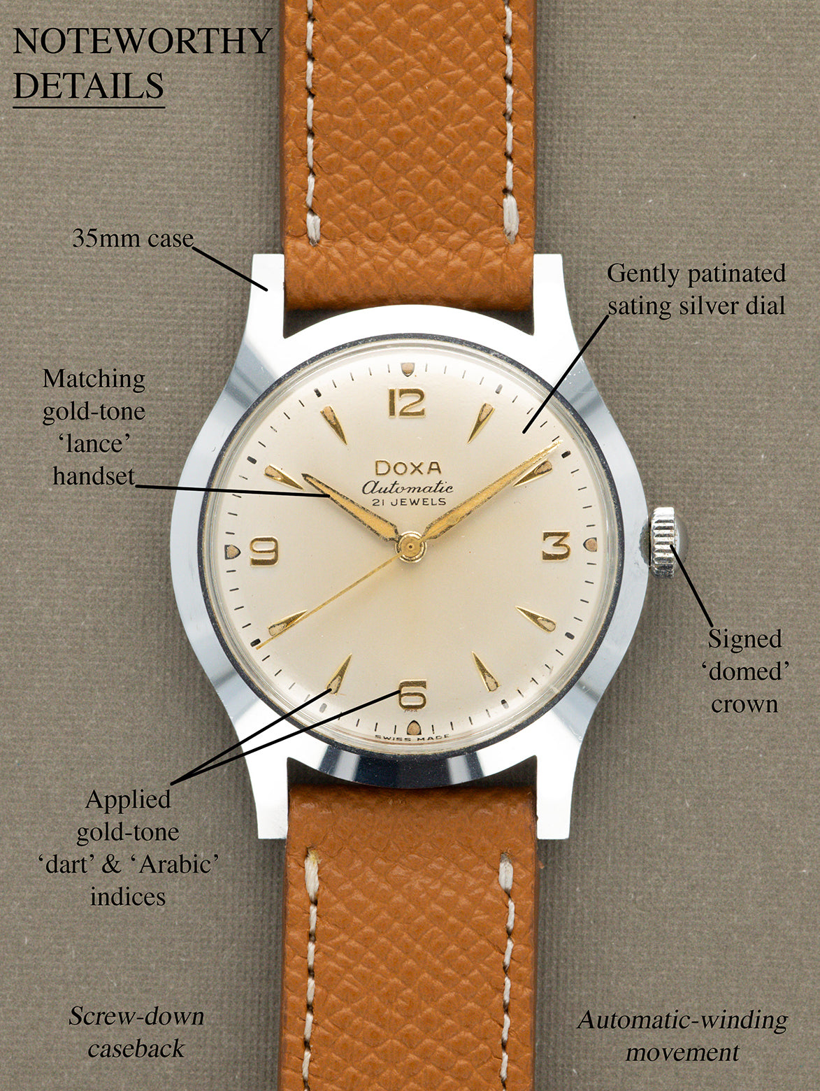 DOXA '565' Ref. 13921 - Silver dial Unpolished