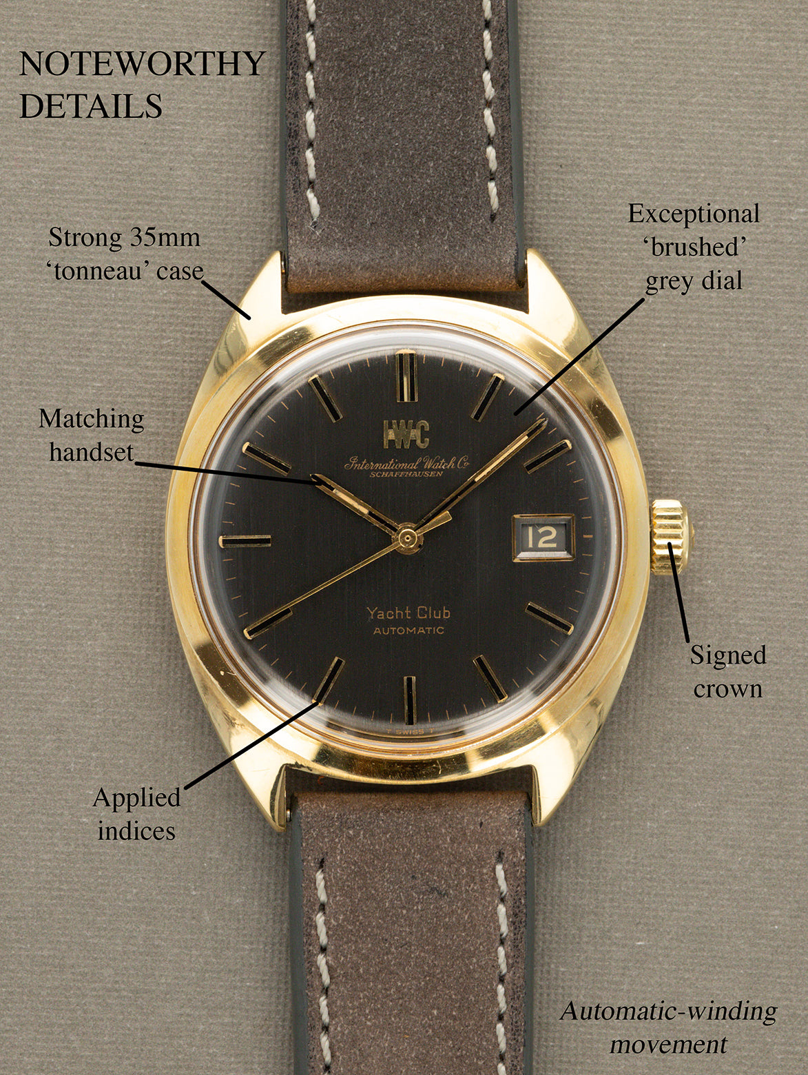 IWC Yacht Club 18K Ref. 811A - 'Brushed' Grey Dial