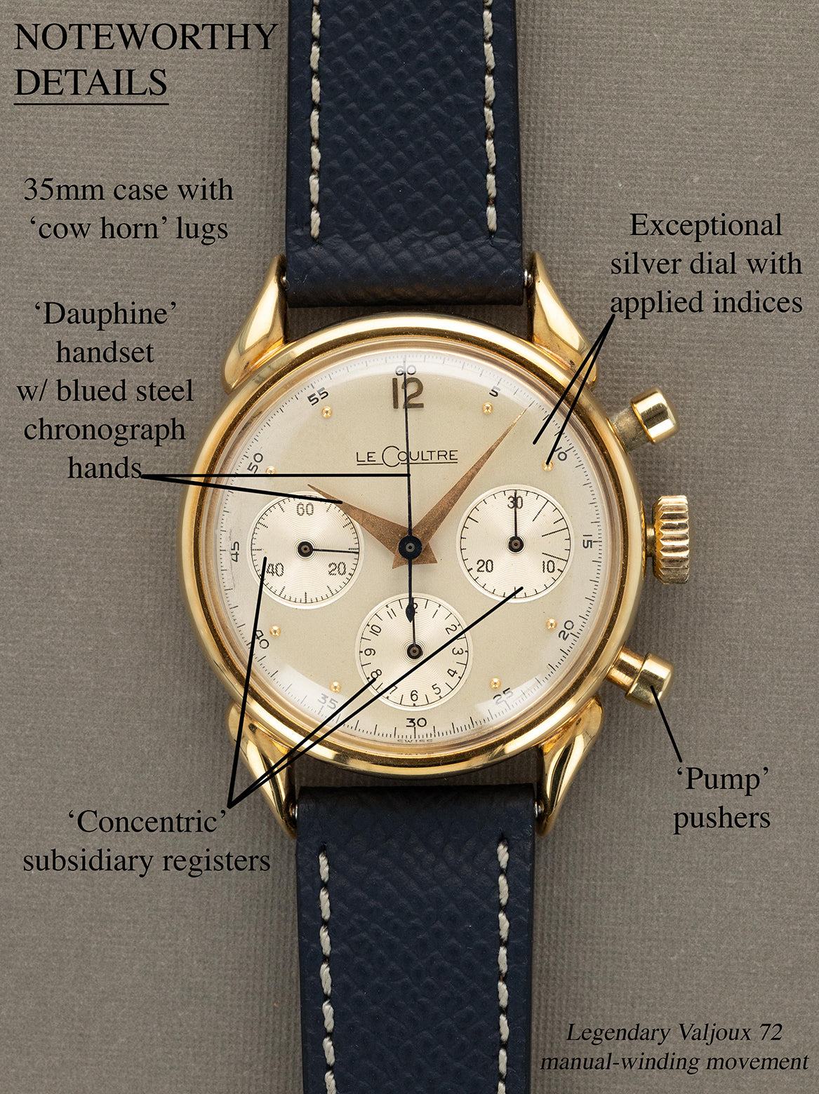 Jaeger-LeCoultre 'Cornes de Vache' Chronograph - Silver Dial