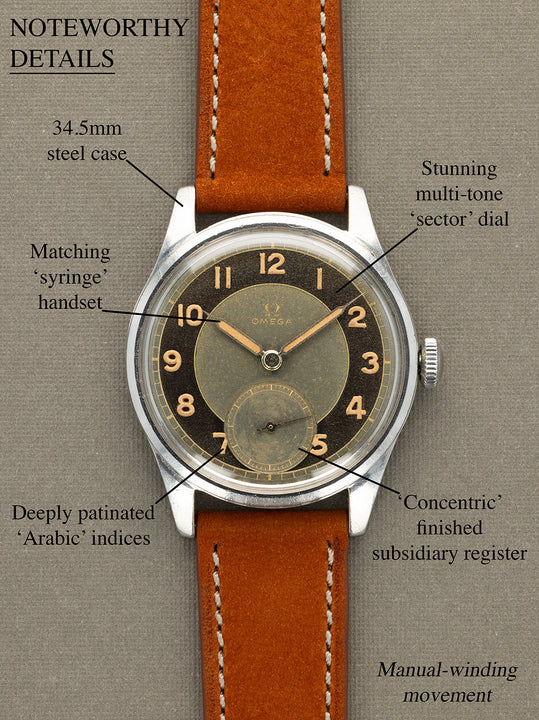Omega '30T2' Ref. 2383-6 - Multi-Tone 'Sector Dial Unpolished