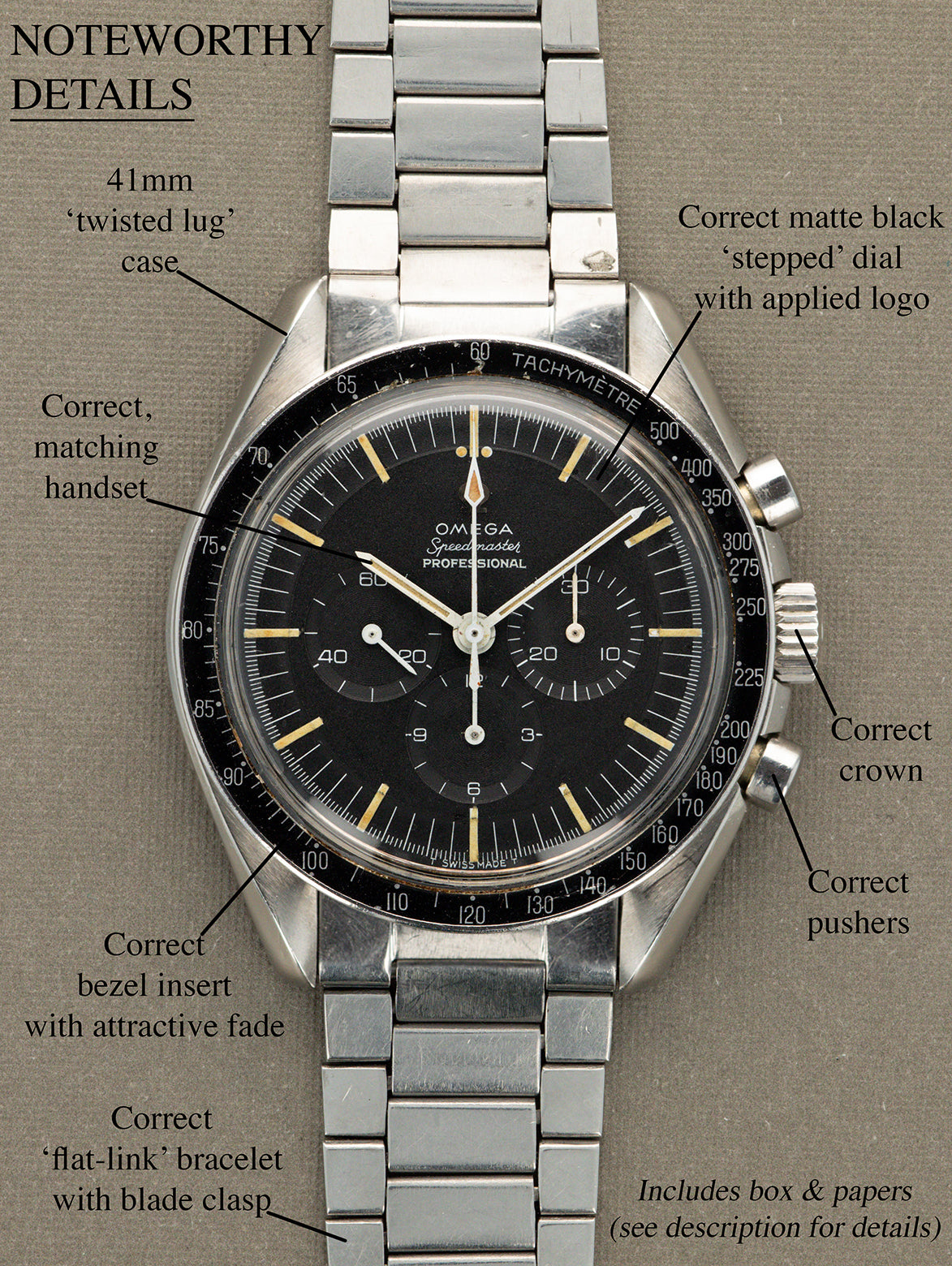 Omega Speedmaster Professional Ref. 105.012-66 - Calibre .321 w/ Box, Papers, & Extract