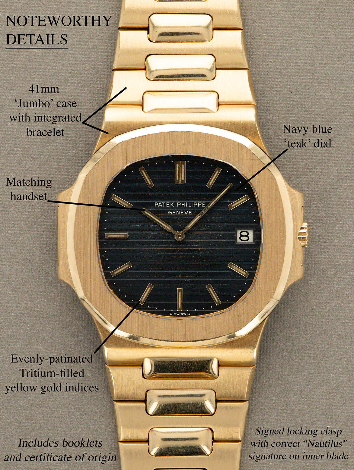 Patek Philippe Nautilus 'Jumbo' Ref. 3700/1J - w/ Box & Papers