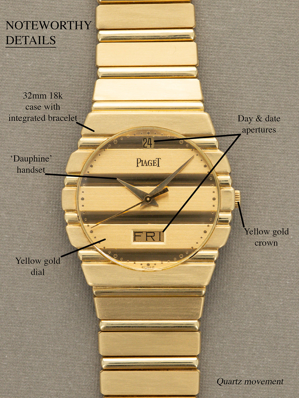 Piaget Polo Day Date Ref. 15562 C 701 - Unpolished